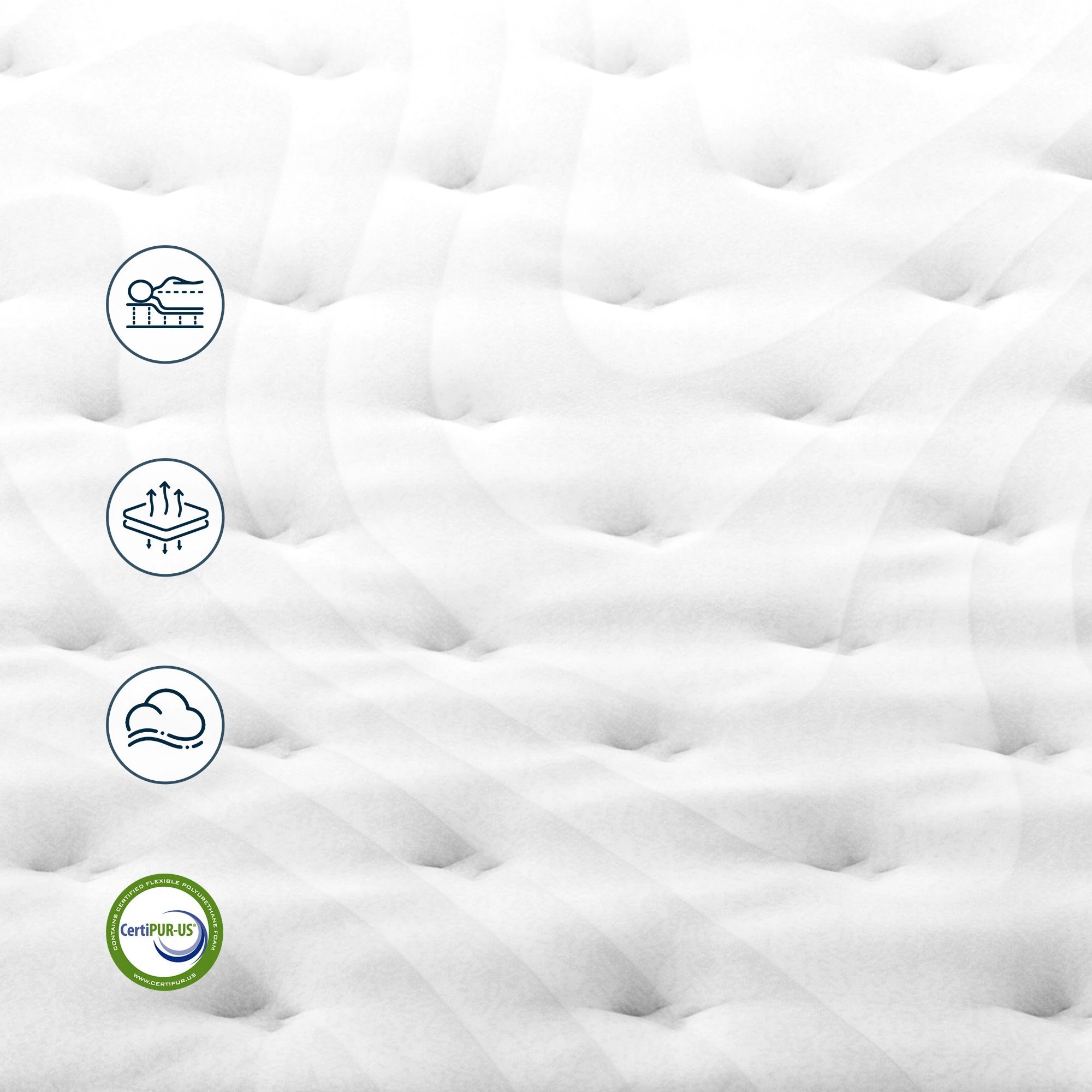 8 RoomSense Single Mattress 30cm Medium Firm Mattress with Lumbar Support - Multi, 8 of 9