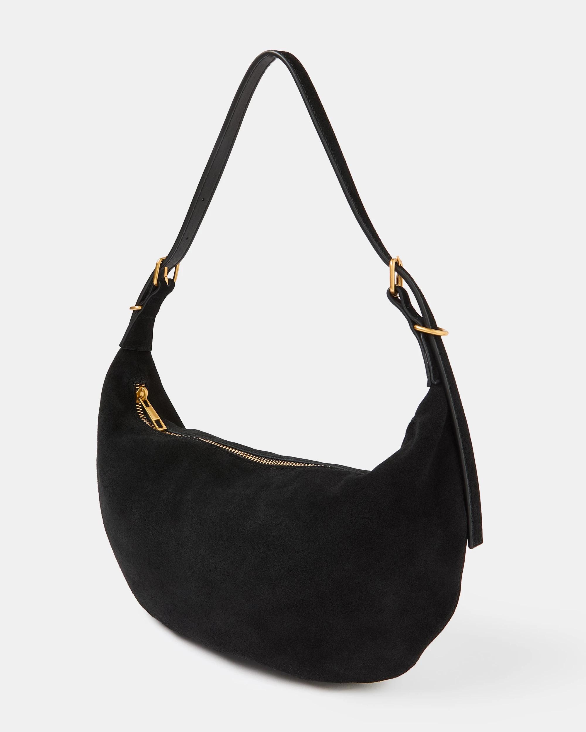 3 Leather Shoulder Bag Black, 3 of 5