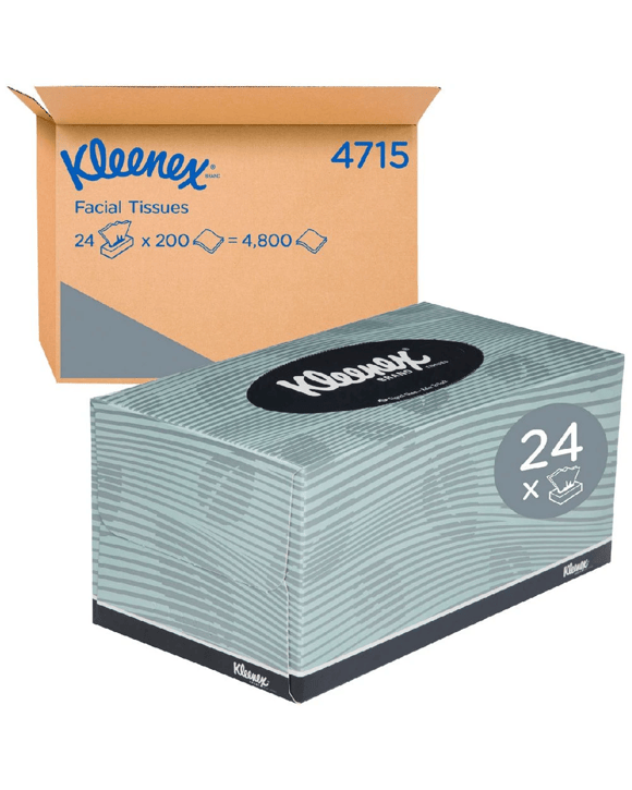 Kleenex 2 Ply Facial Tissues 200 Sheet Box 24 Pack