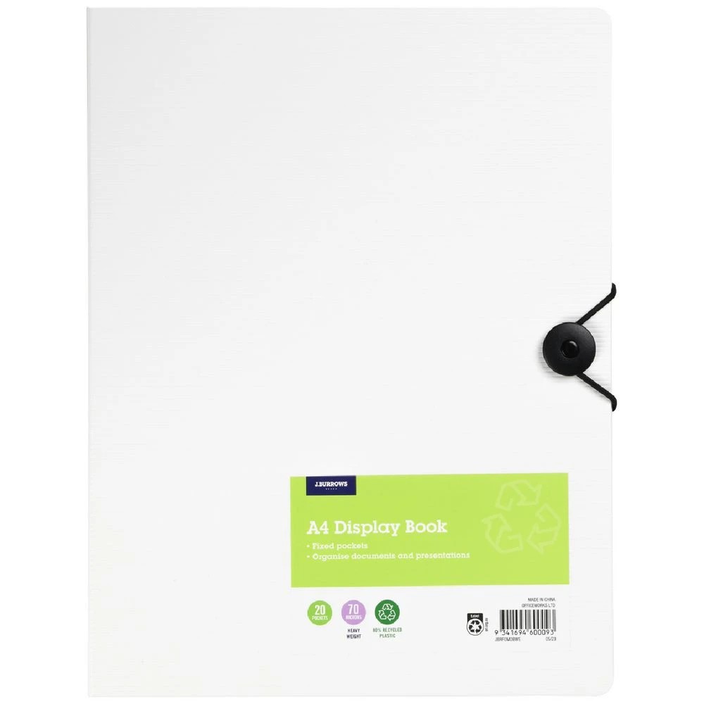 1 J.Burrows Foam Display Book 20 Pockets White, 1 of 4