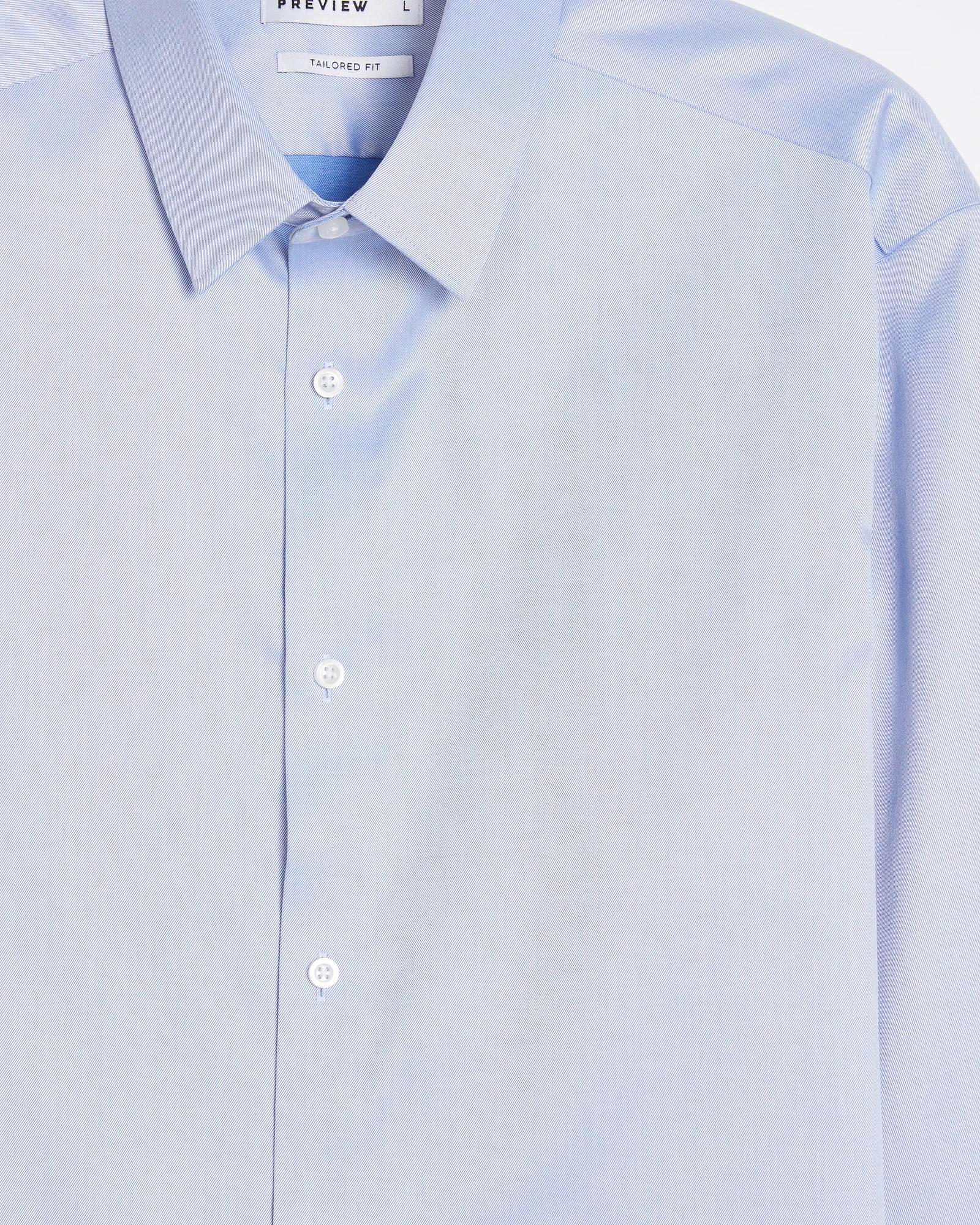 6 Non Iron Long Sleeve Business Shirt - Preview BLUE, 6 of 6