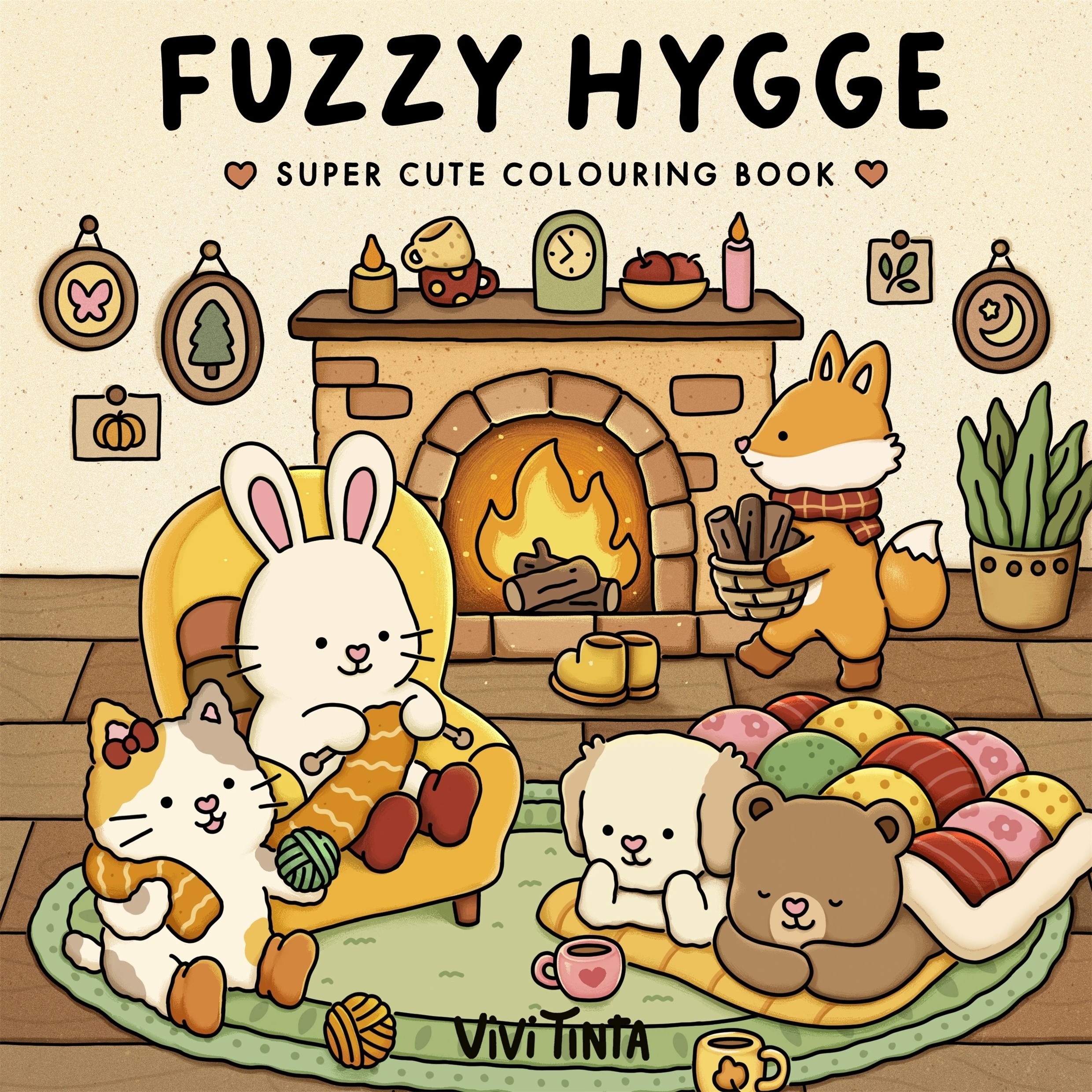 1 Fuzzy Hygge Super Cute Colouring Book by Vivi Tinta - Book, 1 of 4
