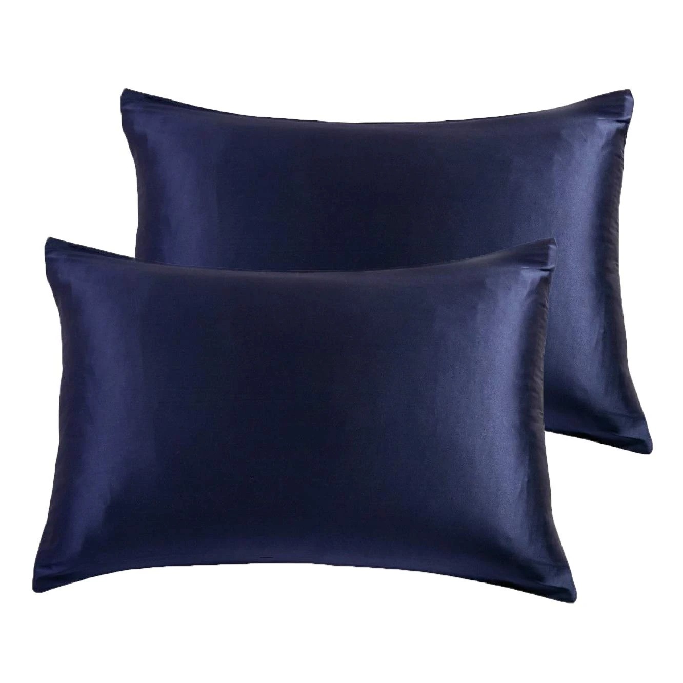 1 Gioia Casa 2-Pack Mulberry Silk Pillowcases Soft Hypoallergenic - Navy Blue, 1 of 4