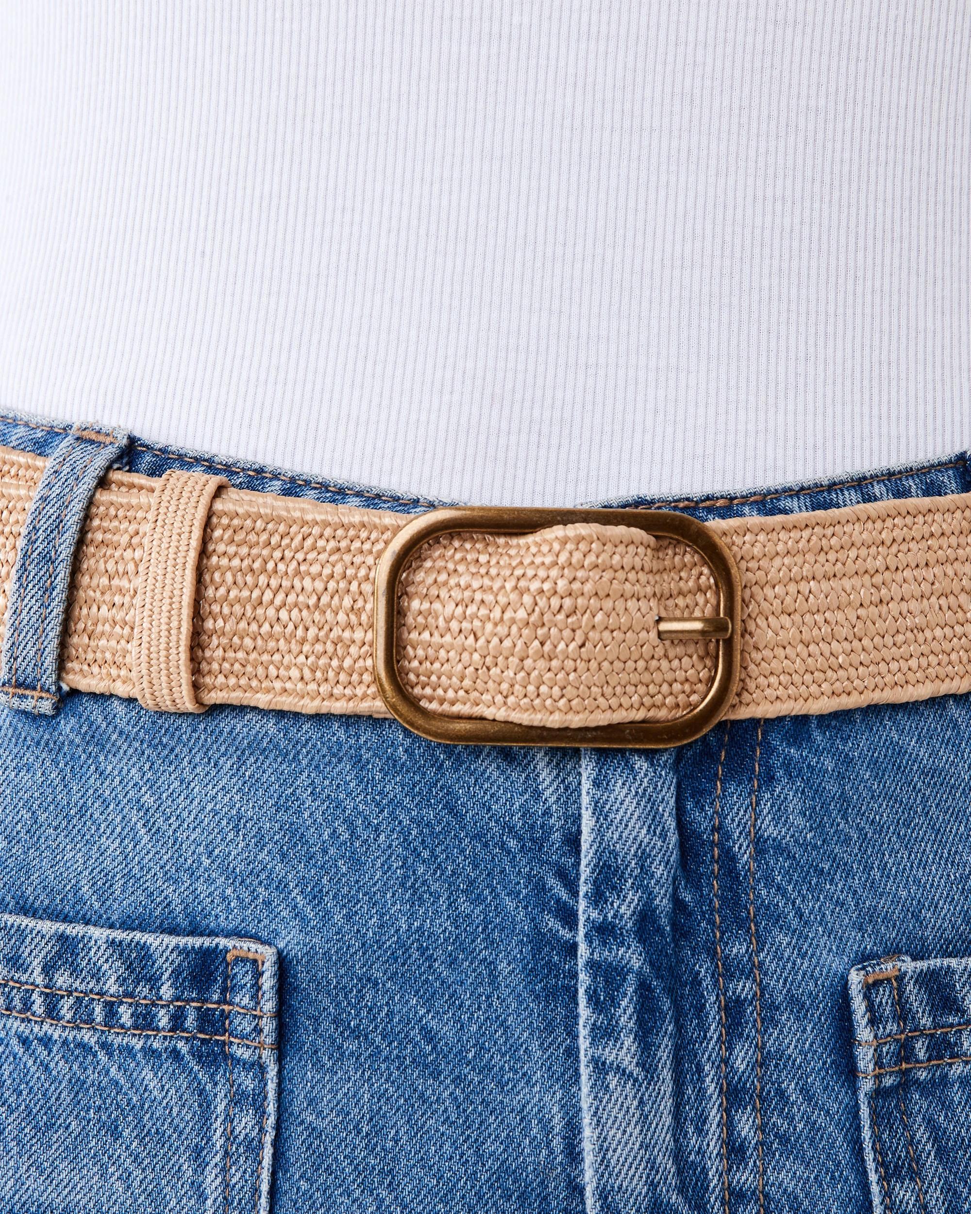 4 Stretch Woven Belt Natural, 4 of 4