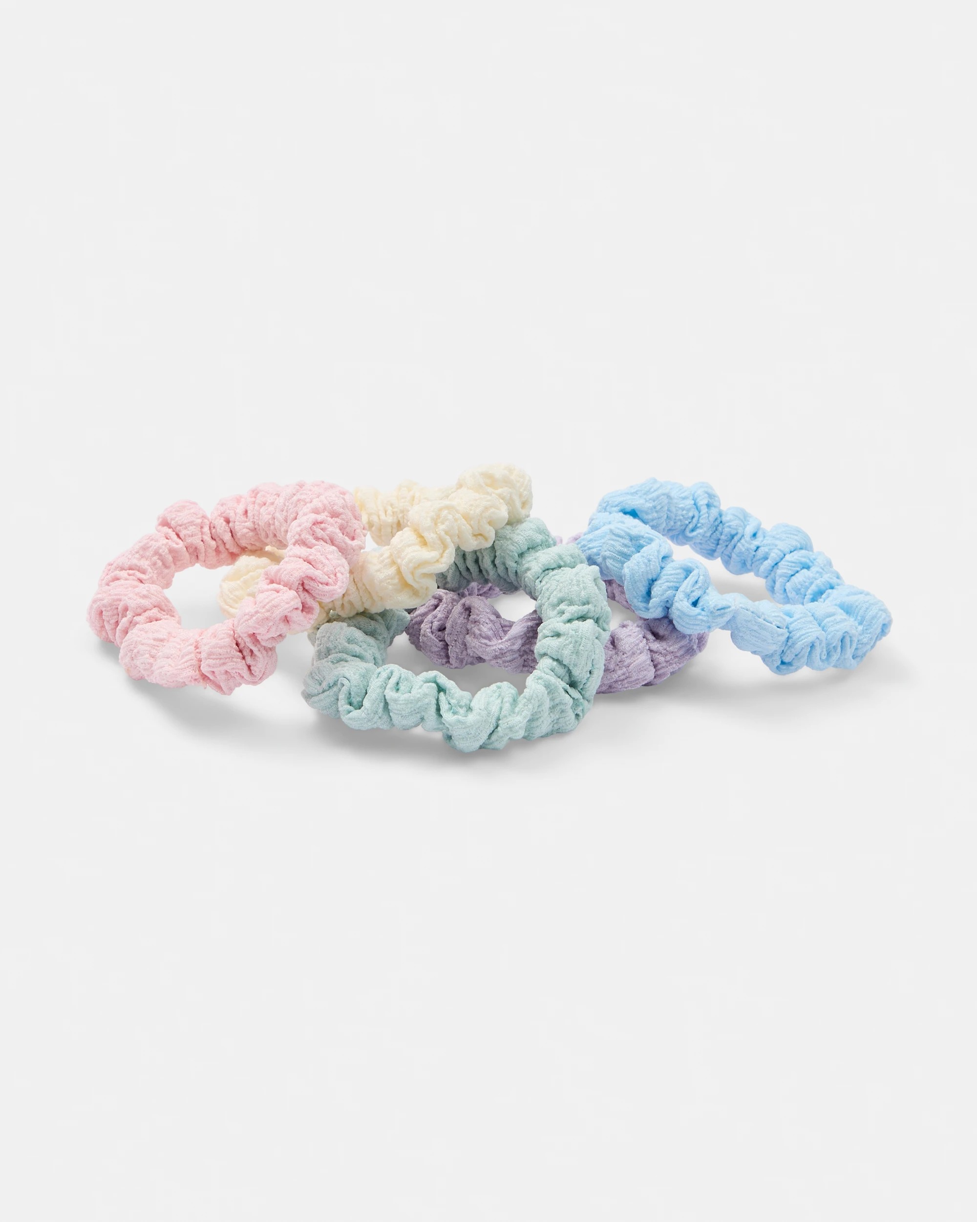 3 5 Pack Pastel Mini Hair Scrunchies, 3 of 5