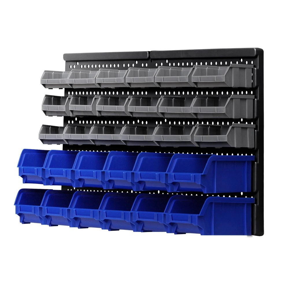 1 Giantz 30 Storage Bin Rack Wall Mounted - Multi, 1 of 1