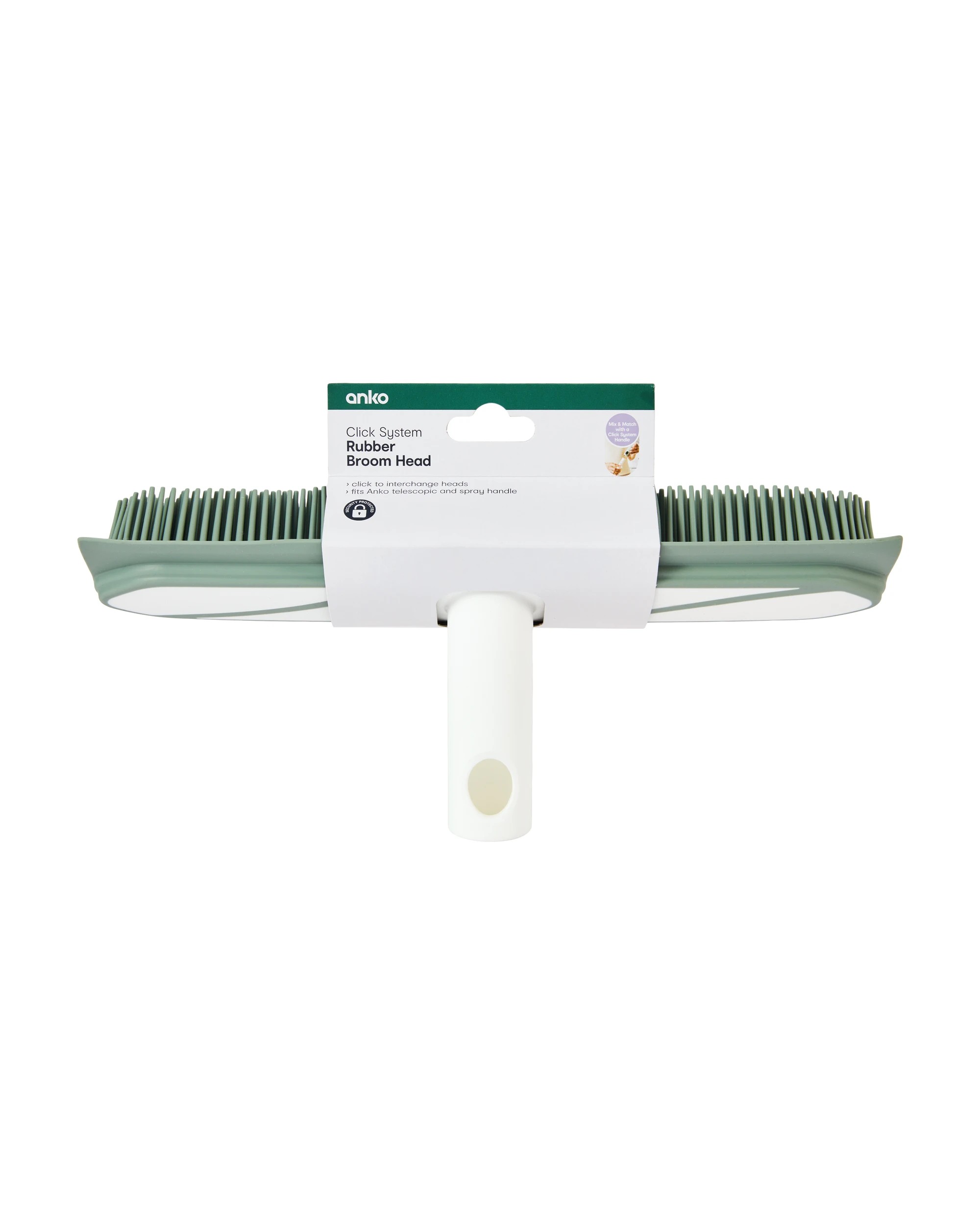 6 Click System Rubber Broom Head- Mix & Match Click Range, 6 of 6