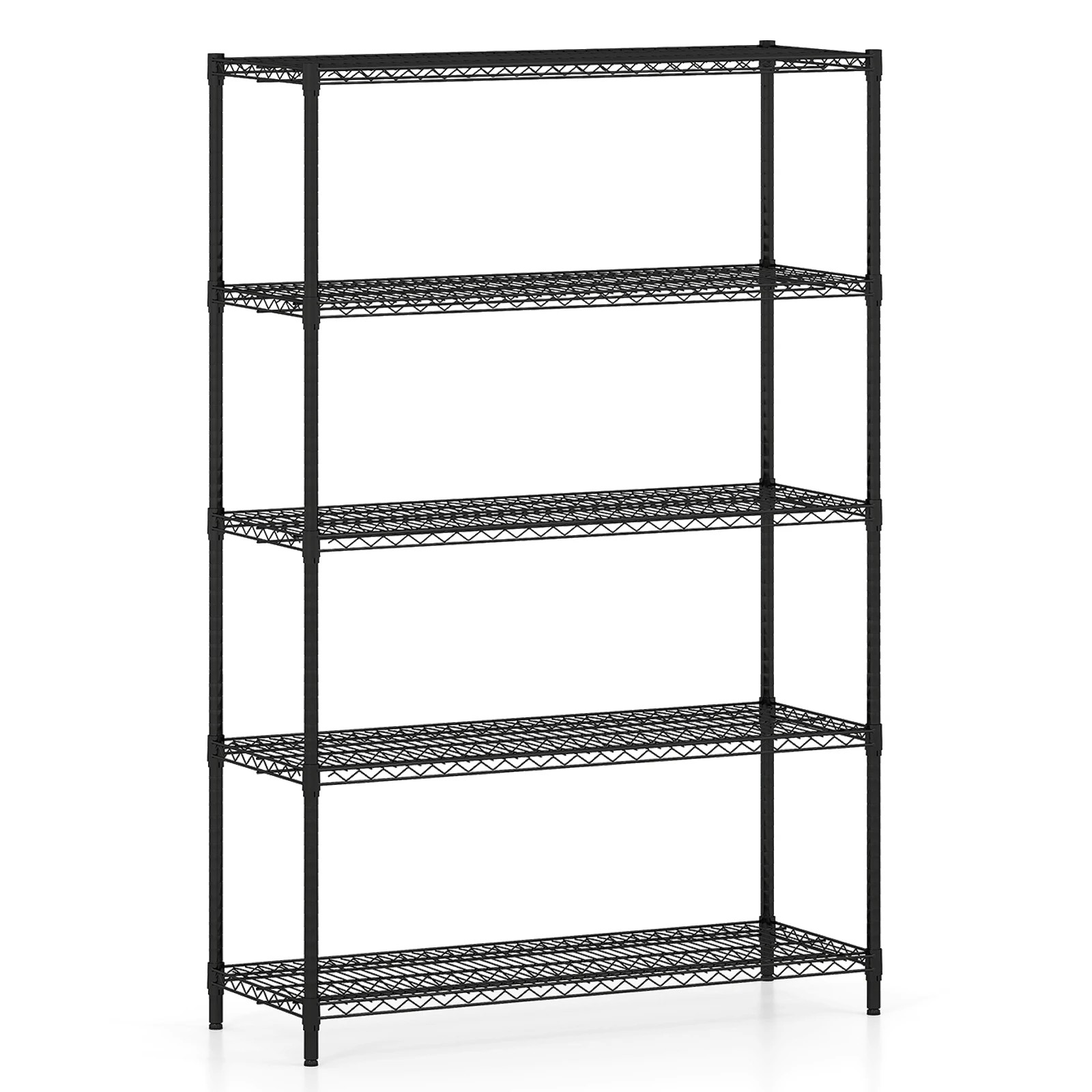 1 Costway 5-Tier Wire Shelving Unit Adjustable Heavy-Duty Metal Storage Shelves, 1 of 5