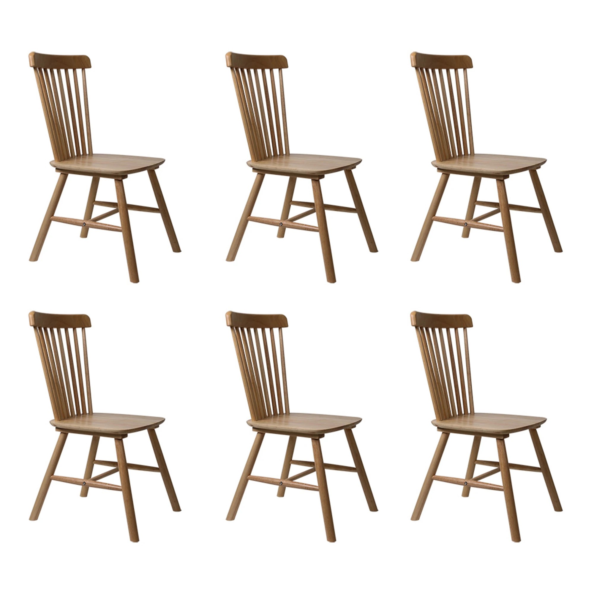 1 Levede 6x Dining Chairs Kitchen Windsor Chair Natural Wood Cafe Lounge Seat Oak, 1 of 9