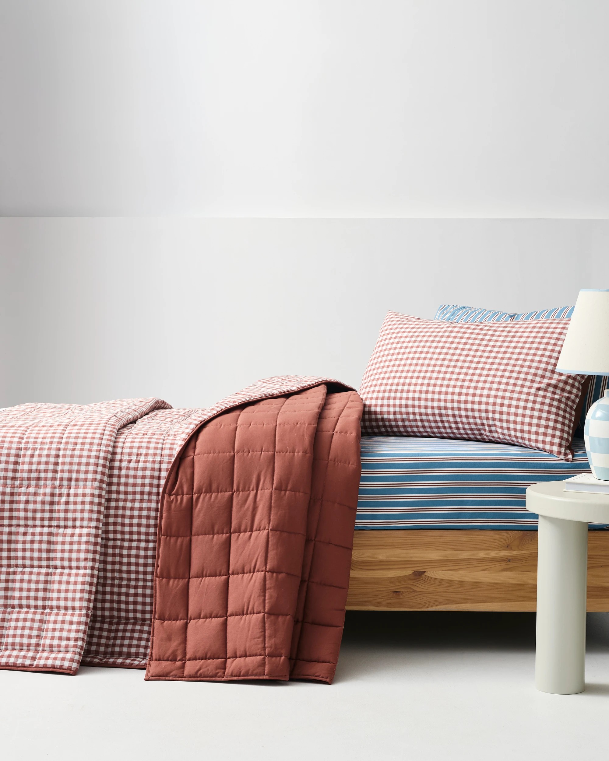 1 Target Parker Gingham Comforter Set - Single/King Single Bed - Brown, 1 of 9