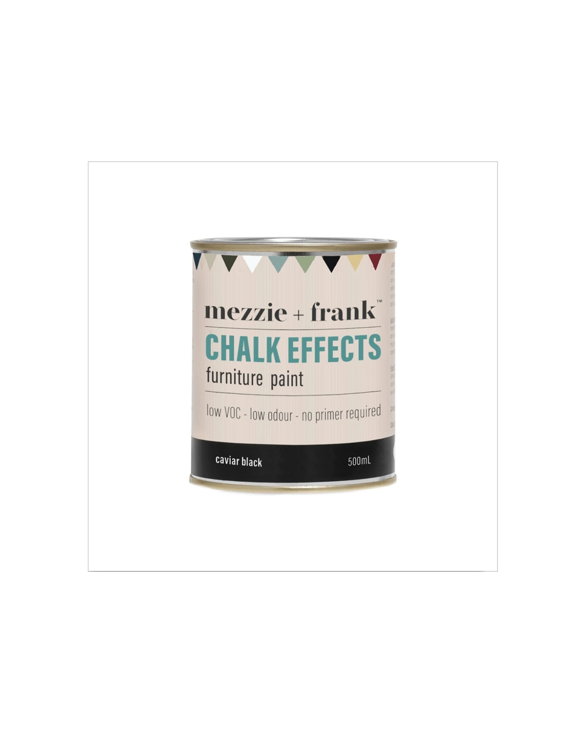 1 Mezzie+Frank Chalk Effect 0.5L Interior Water Based Furniture Paint Caviar Black - Black, 1 of 6