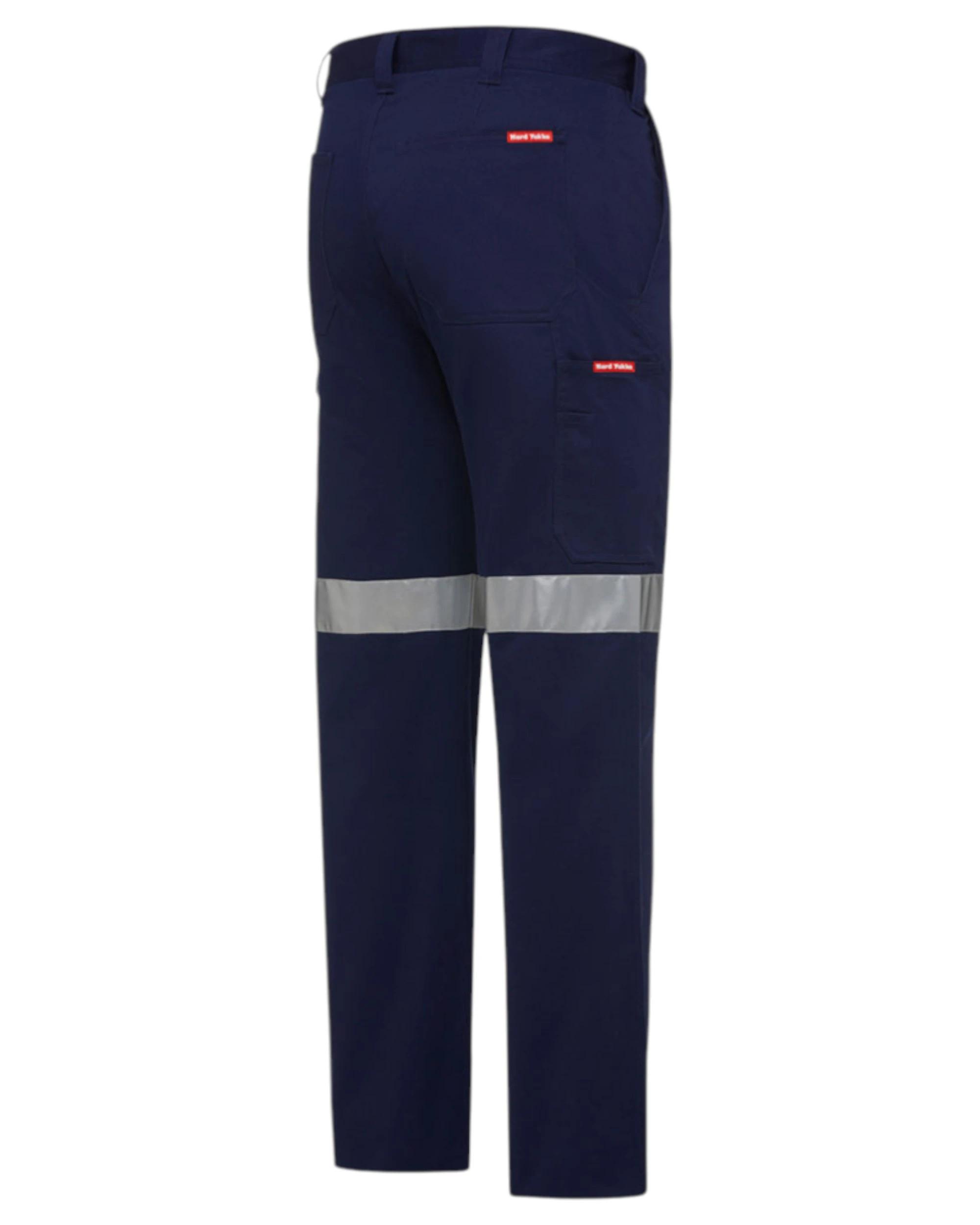 3 Hard Yakka 2 Pack Mens Basic Drill Cargo Pant Cotton Pants With Tape NAVY, 3 of 6
