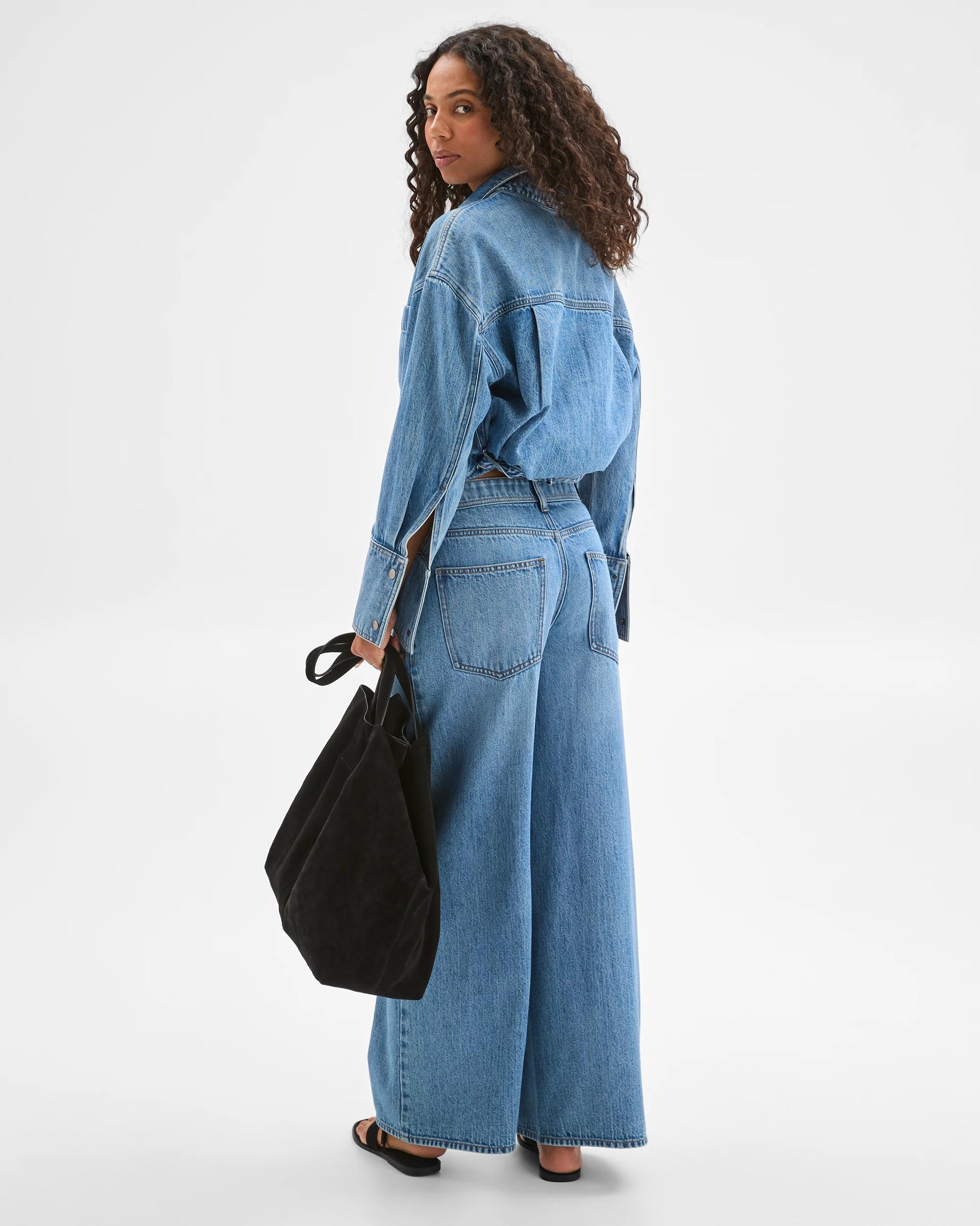 7 Target Woman Wide Leg Slouch Denim Jeans MID WORK, 7 of 7