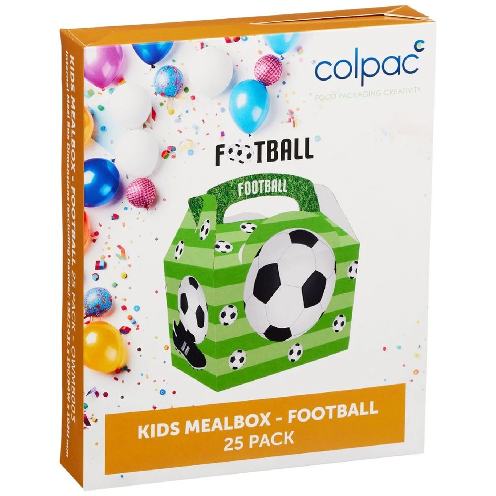 1 Colpac Kids Mealbox Football 25 Pack, 1 of 3