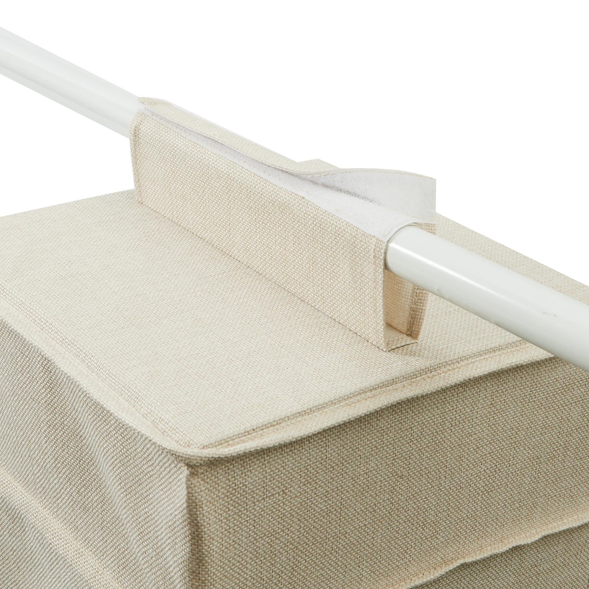 7 Linen Look Hanging Shelving with Drawers - Beige, 7 of 10