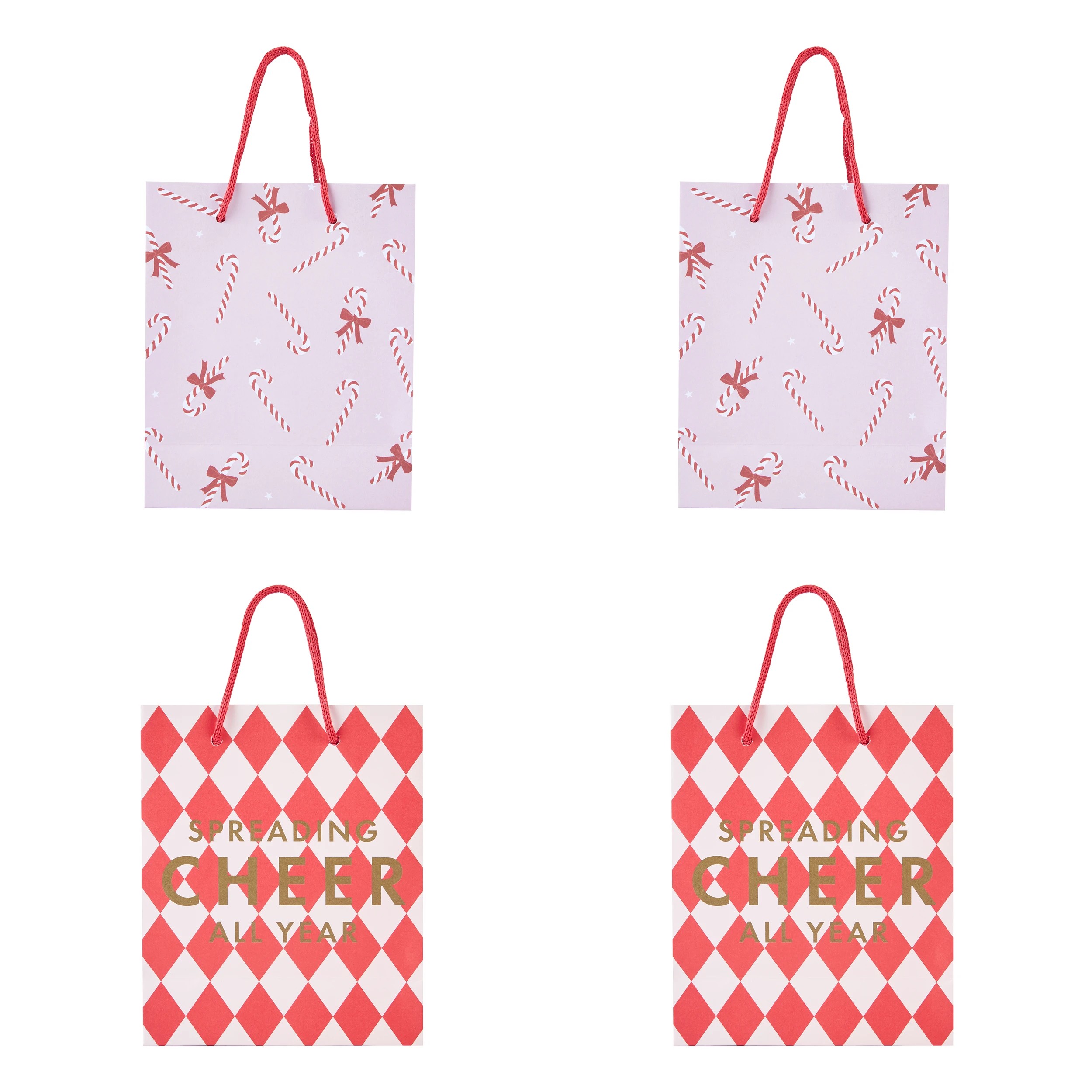 3 4 Pack Christmas Gift Bags - Small, Assorted, 3 of 7
