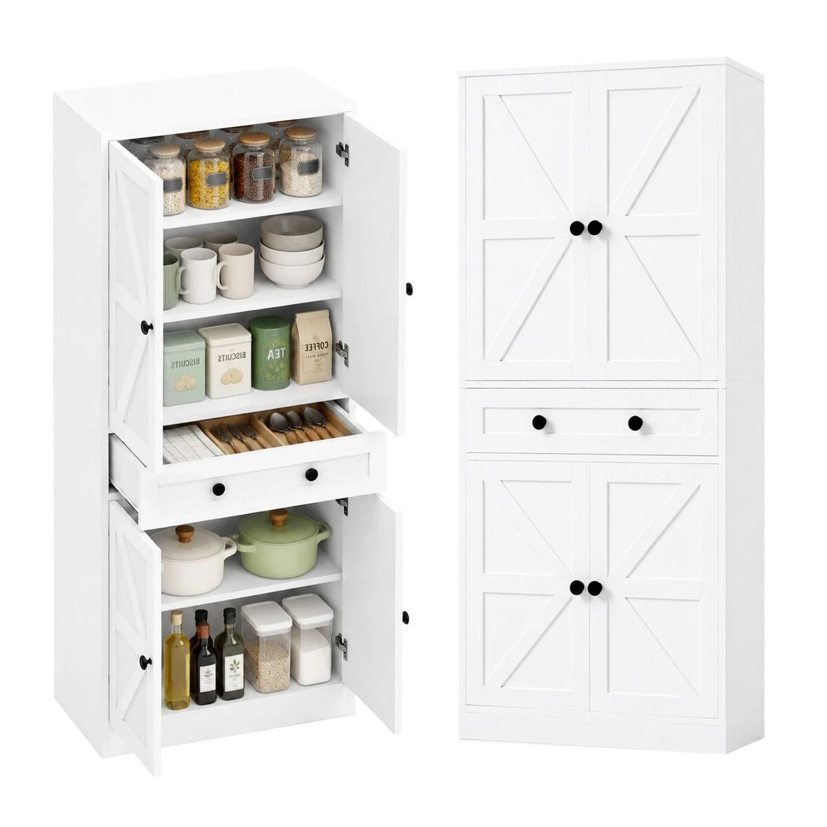 1 Ausway 175cm Tall Pantry Cabinet Storage Organiser, 1 of 7