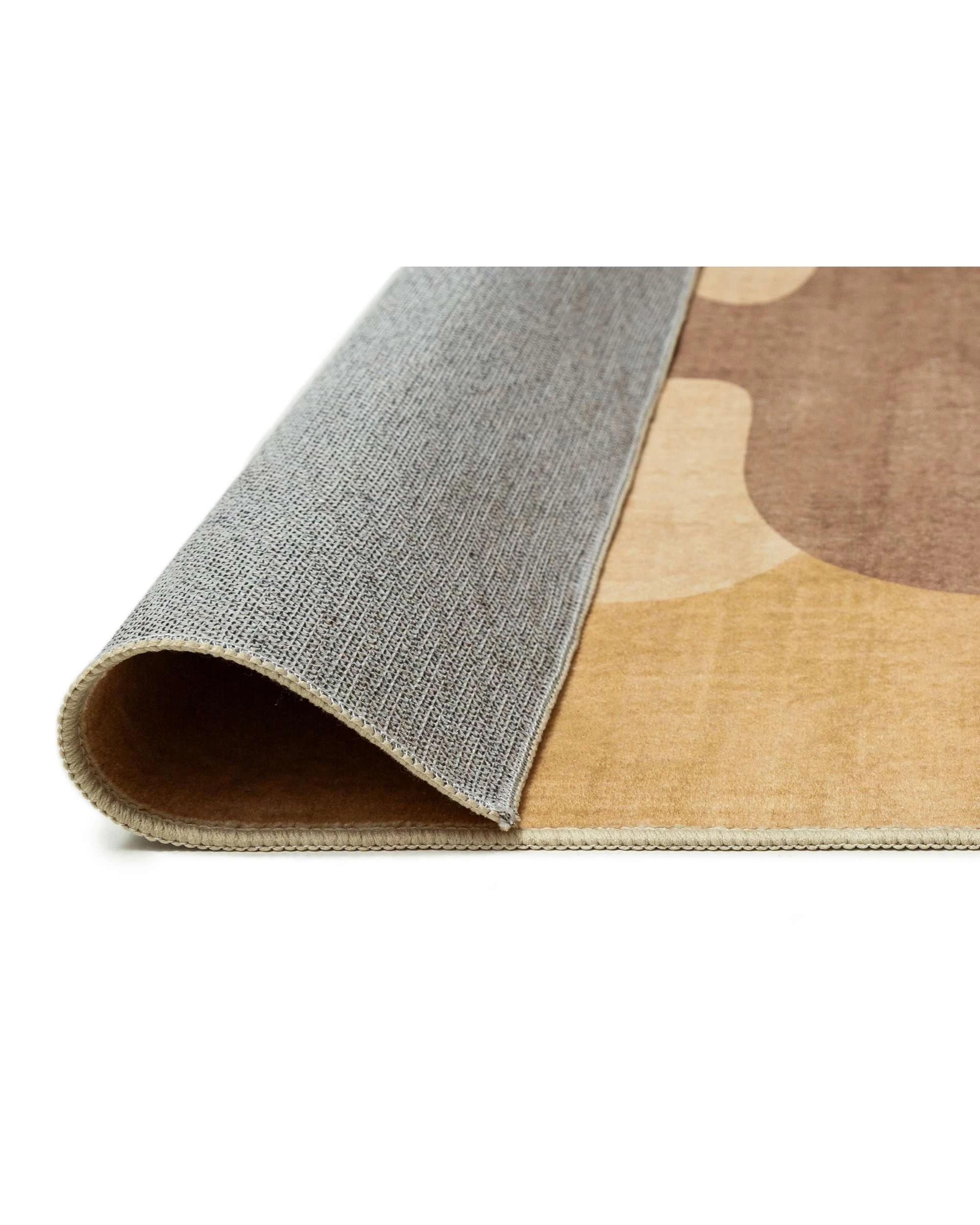 5 Loopsie Pomar Printed Mustard Washable Rug-370cm x 270cm - Brown, 5 of 9