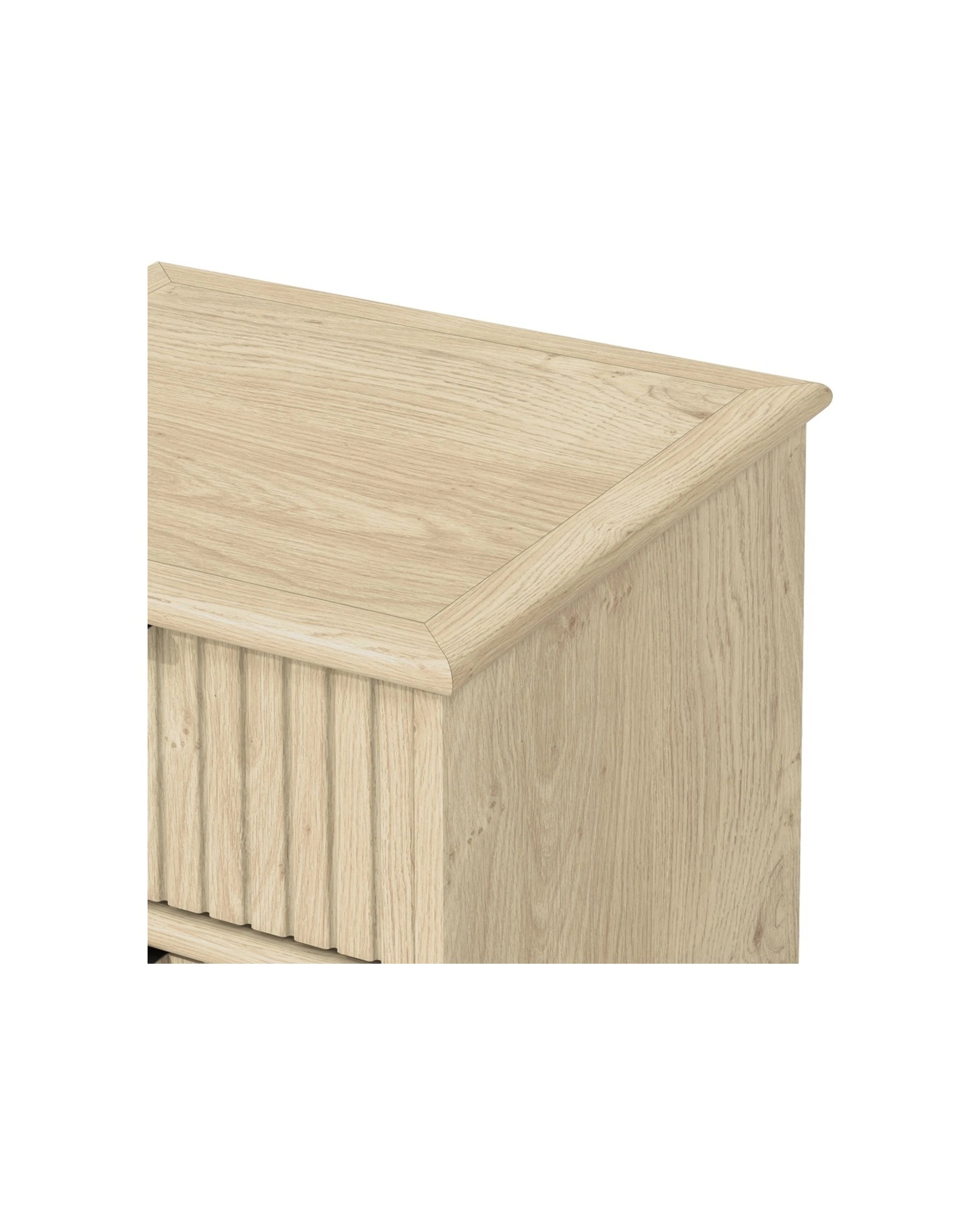 5 Alpine Bay Sorrento 3 Drawer Side Table Decor Woodgrain Finish Swedish Oak 44.5x42x62.5cm - Natural, 5 of 9
