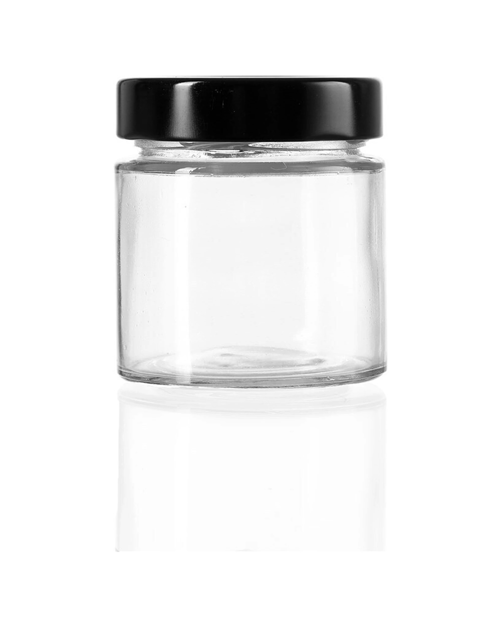 3 4pk Lemon & Lime Soho Glass Preserve Jar 125ml W/ Black Lid Storage Container
 - Black, 3 of 4
