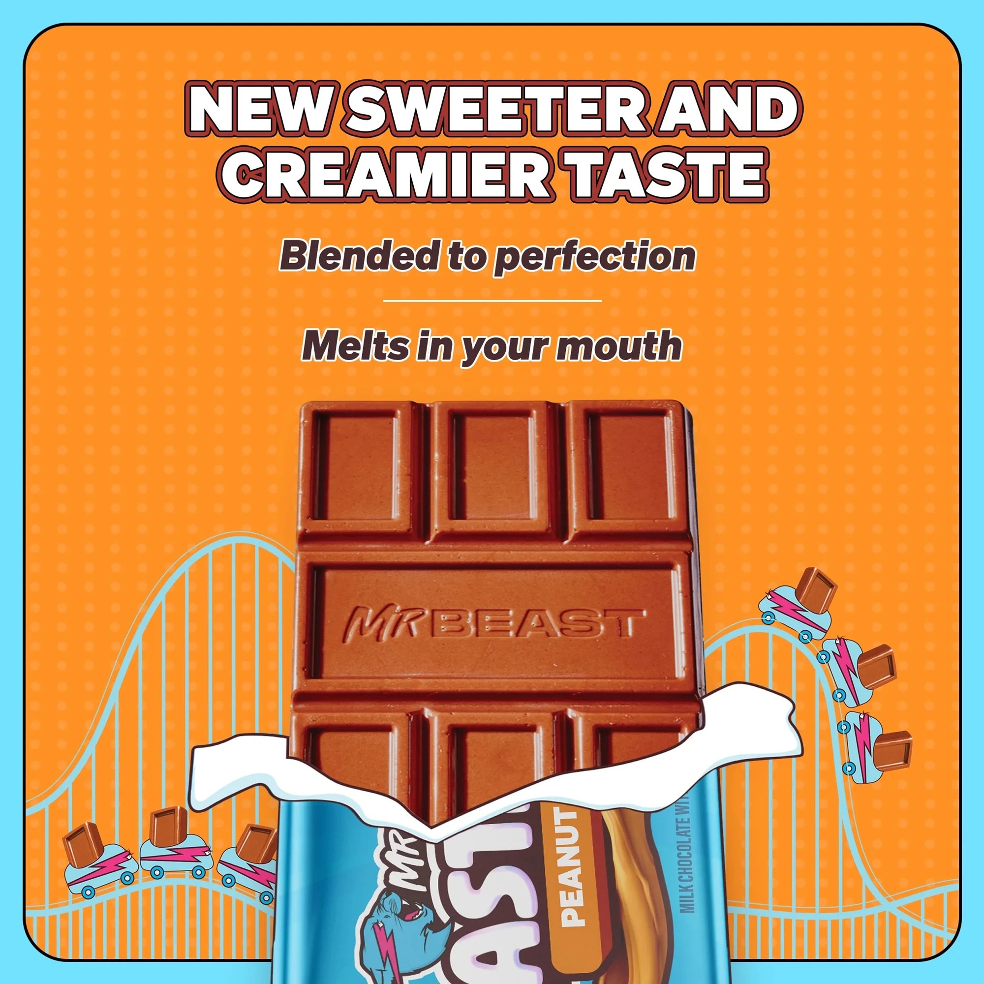 7 MrBeast Feastables Peanut Butter Milk Chocolate Bar 60g, 7 of 8