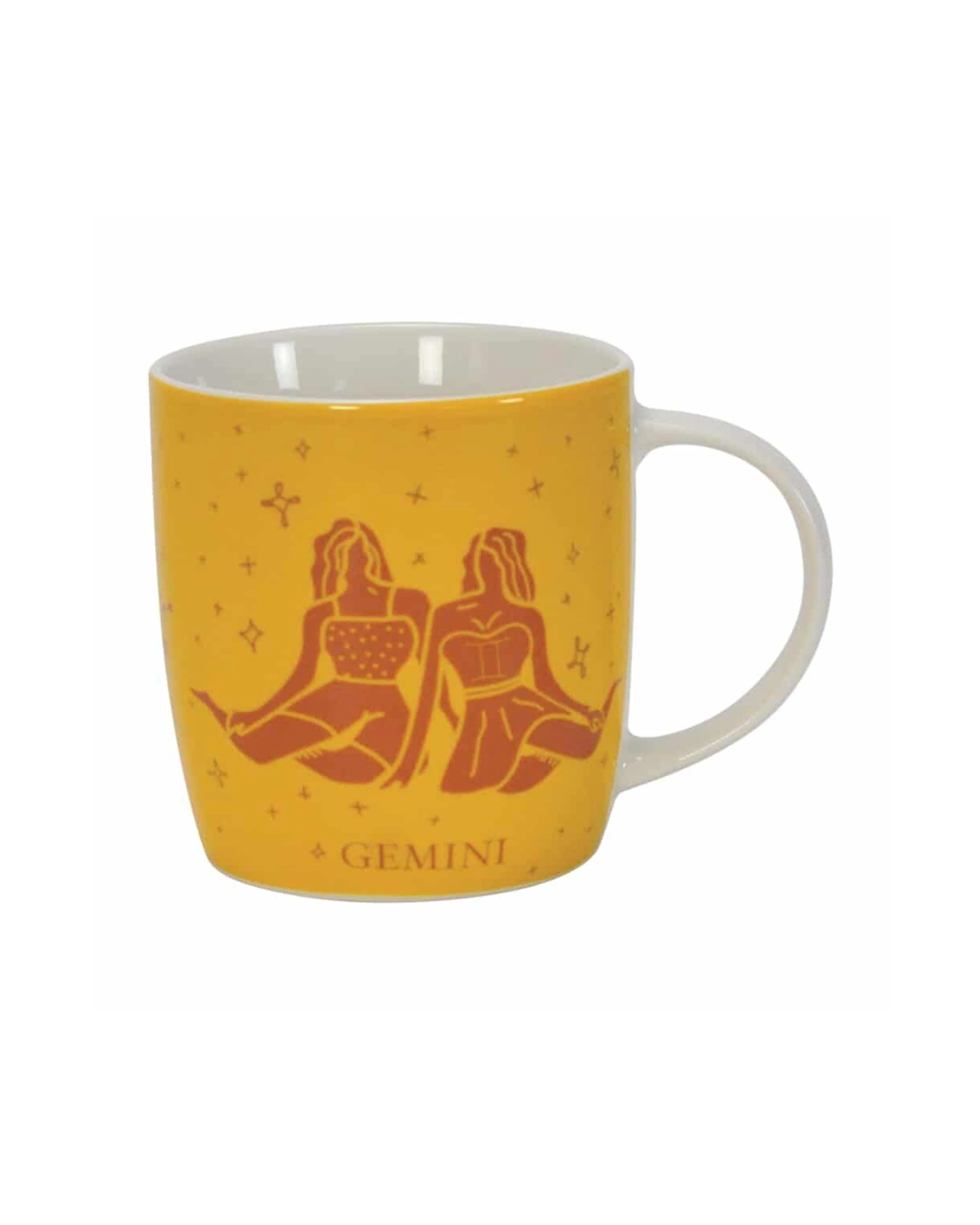 1 Annabel Trends Coffee Mug Zodiac Cup With Handle Porcelain 350ml Gemini - Yellow, 1 of 2