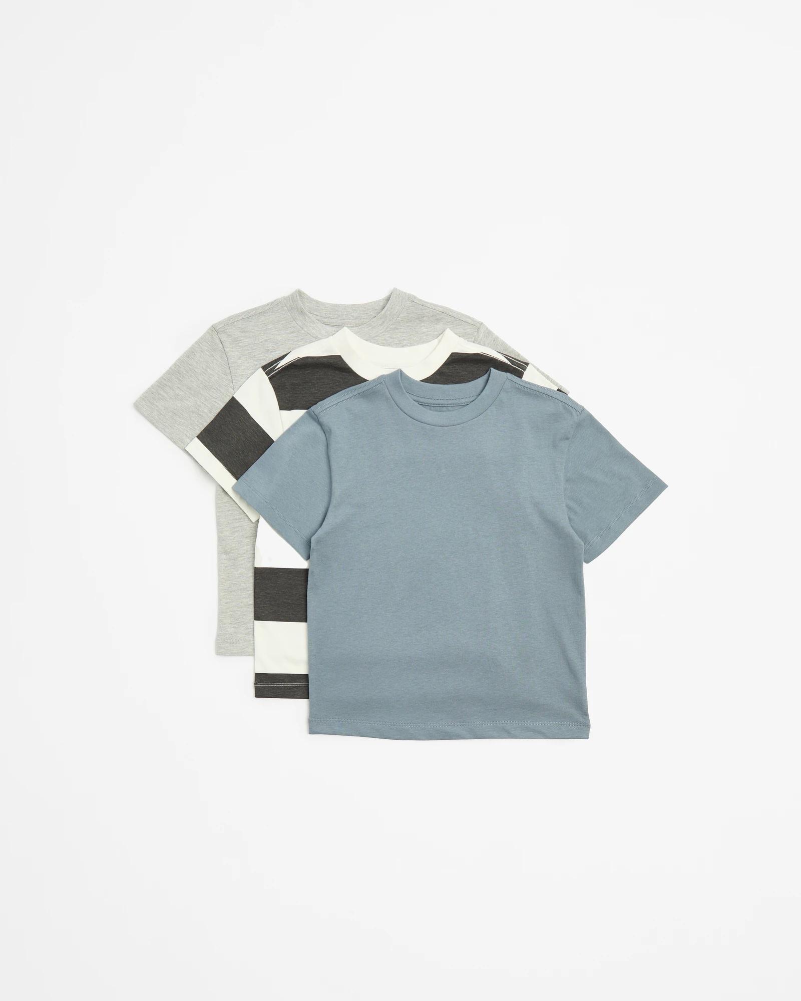 1 Target Boys Print T-shirts 3 Pack BLUE / GREY, 1 of 7