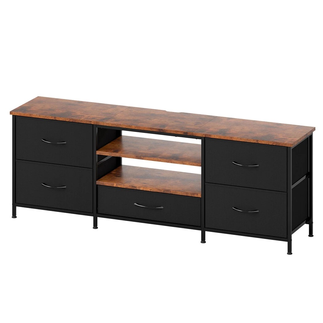 1 Levede TV Stand Cabinet with 5 Drawers Storage Organizers, 1 of 4