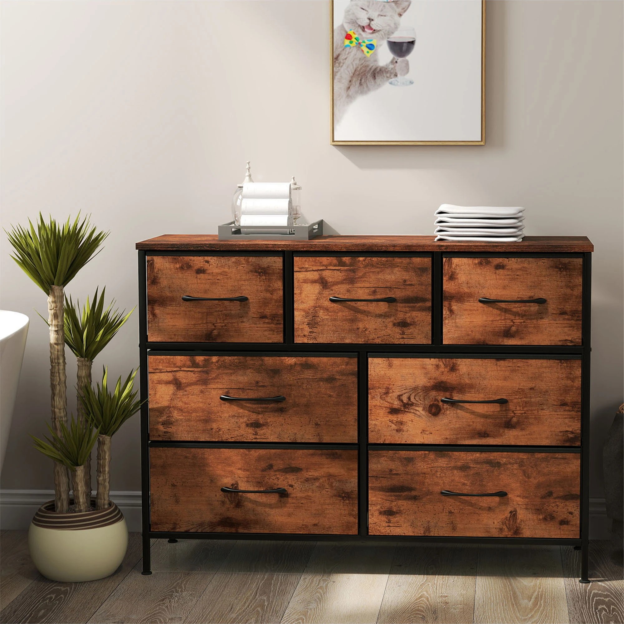 7 Levede Chest of Drawers 7 Drawer - Brown, 7 of 10