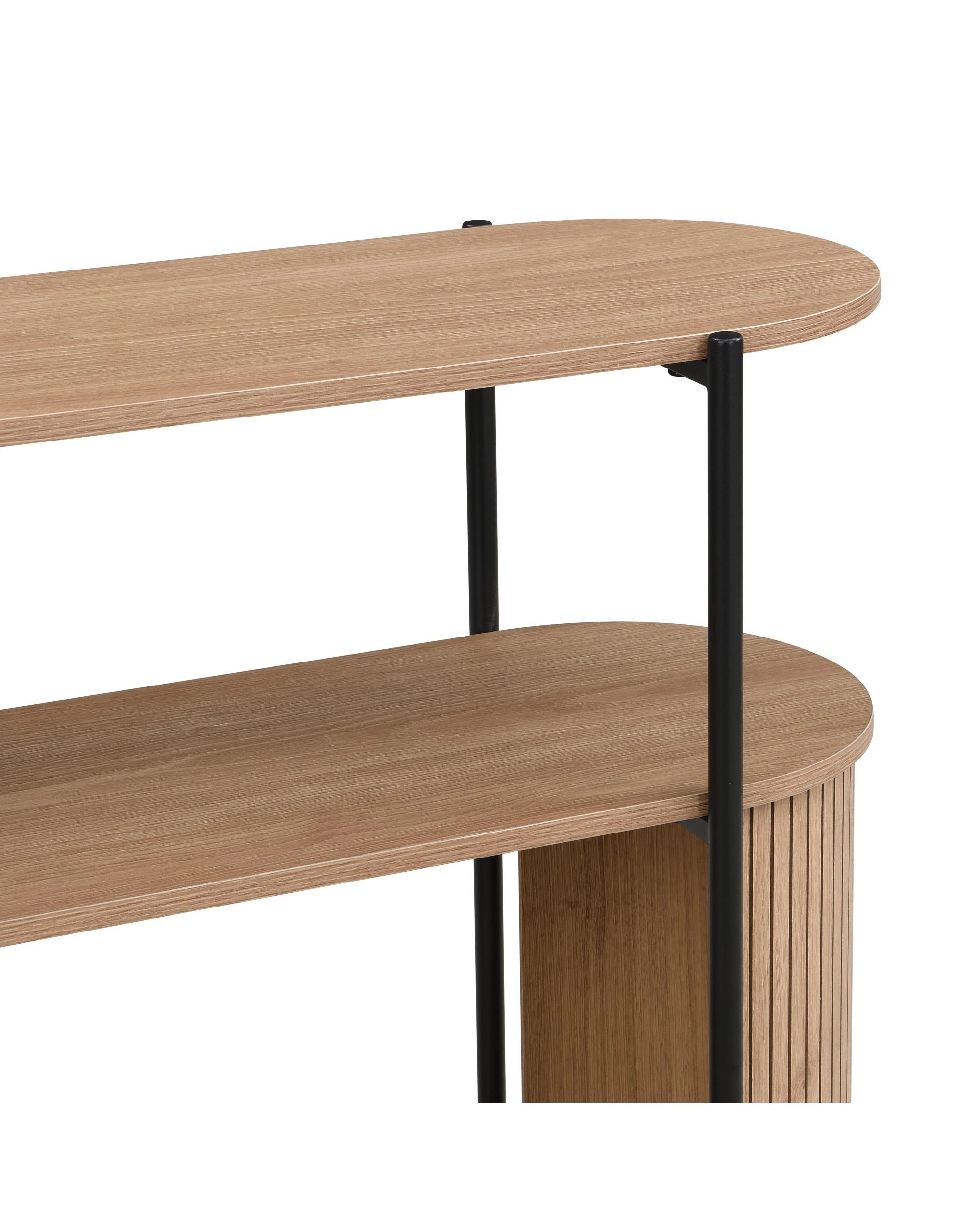 9 Kodu Console Storage 2 Tier Oak - Black, 9 of 10