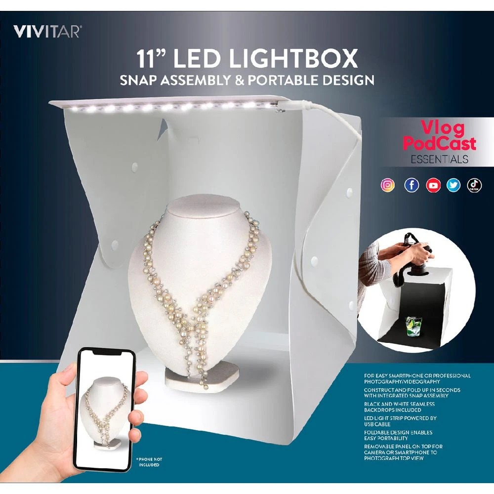 1 Vivitar Snap Assembly 11” LED Lightbox, 1 of 4