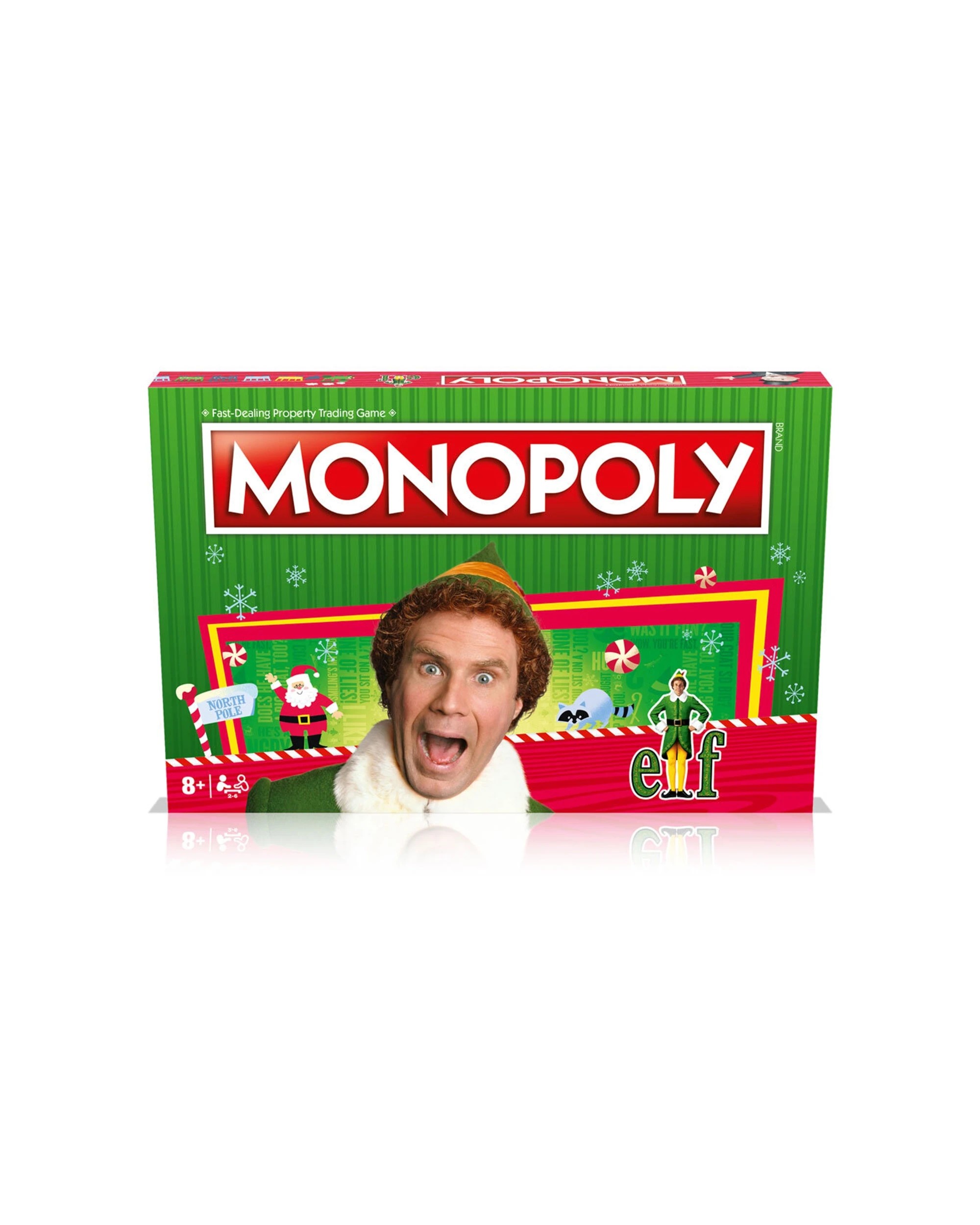 2 MONOPOLY Elf Edition Tabletop Festive Themed Family Board Game - Multi, 2 of 6