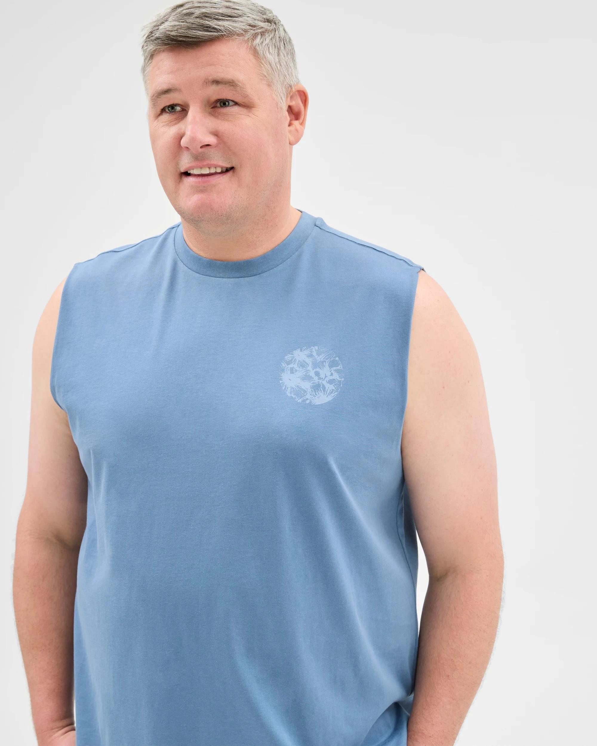 3 Target Plus Size Australian Cotton Print Tank Top BLUE, 3 of 6