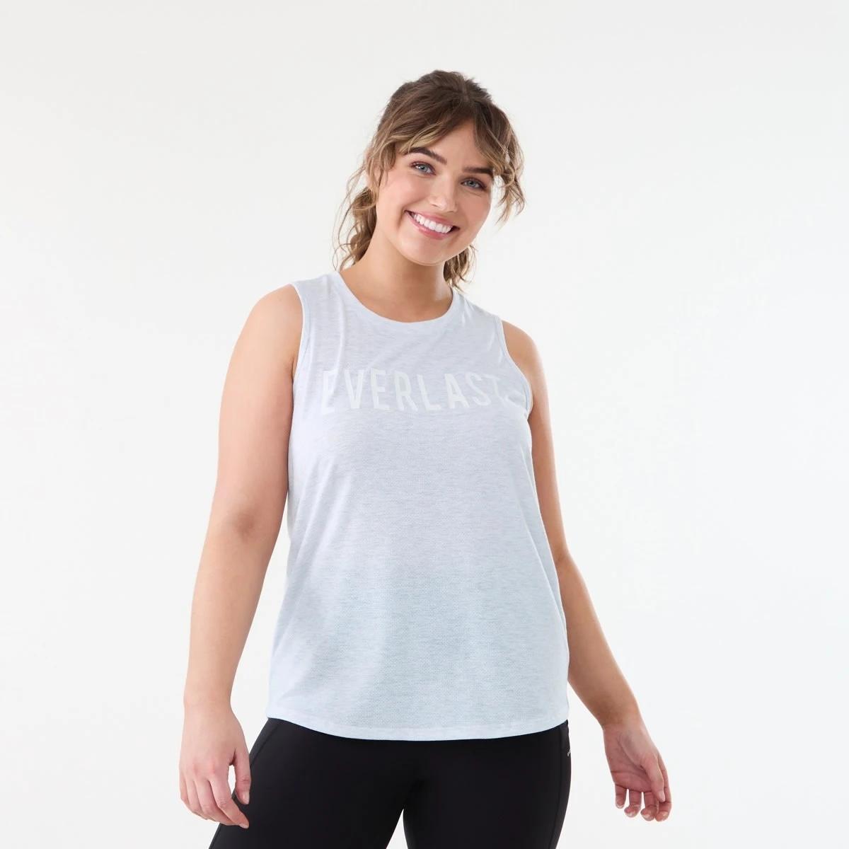1 Everlast Womens Keyhole Tank EVERLAST WHITE MARLE, 1 of 7