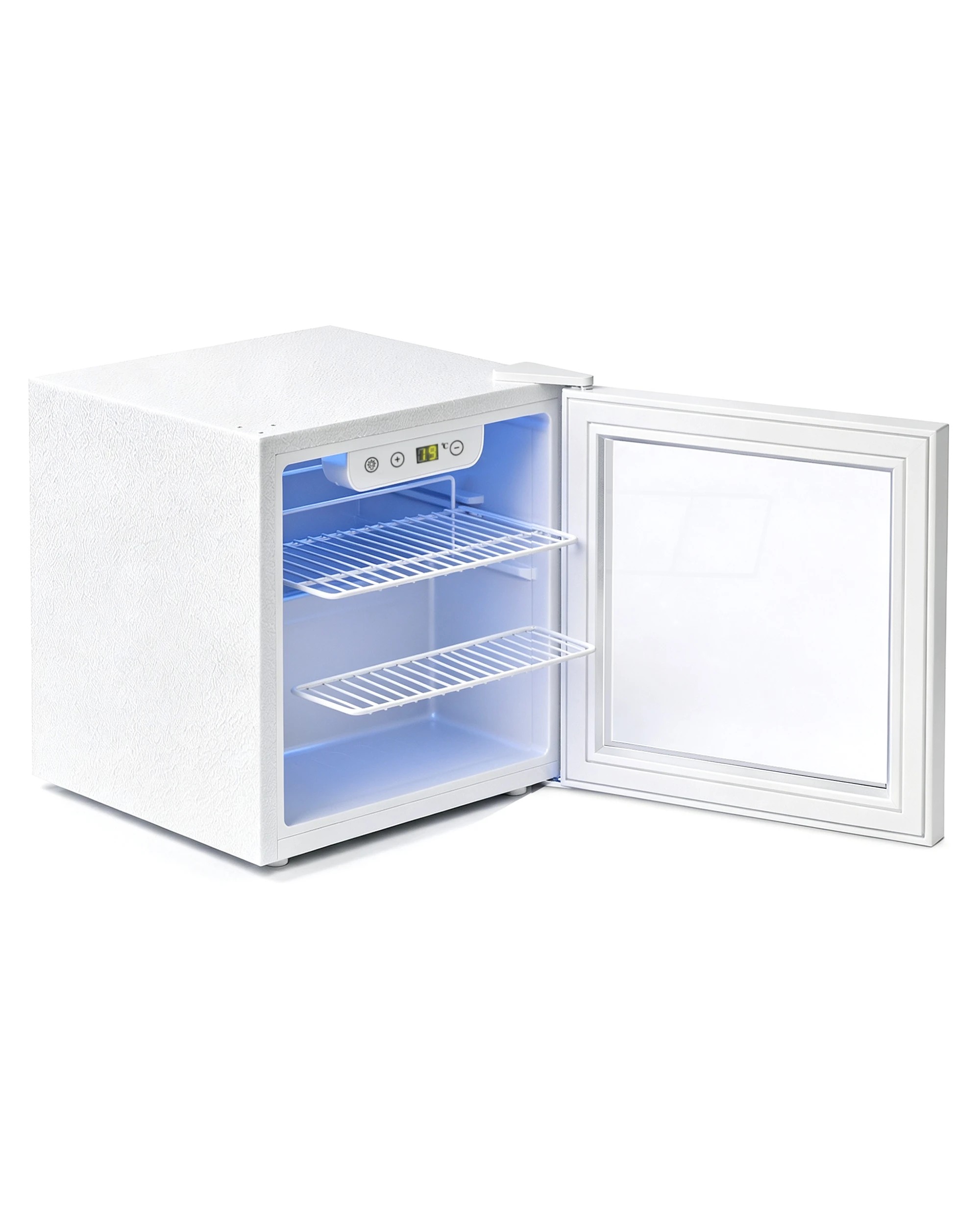 3 Advwin Digital Mini Beverage Cooler 46L Wine Cooler with Interior Light - White, 3 of 5