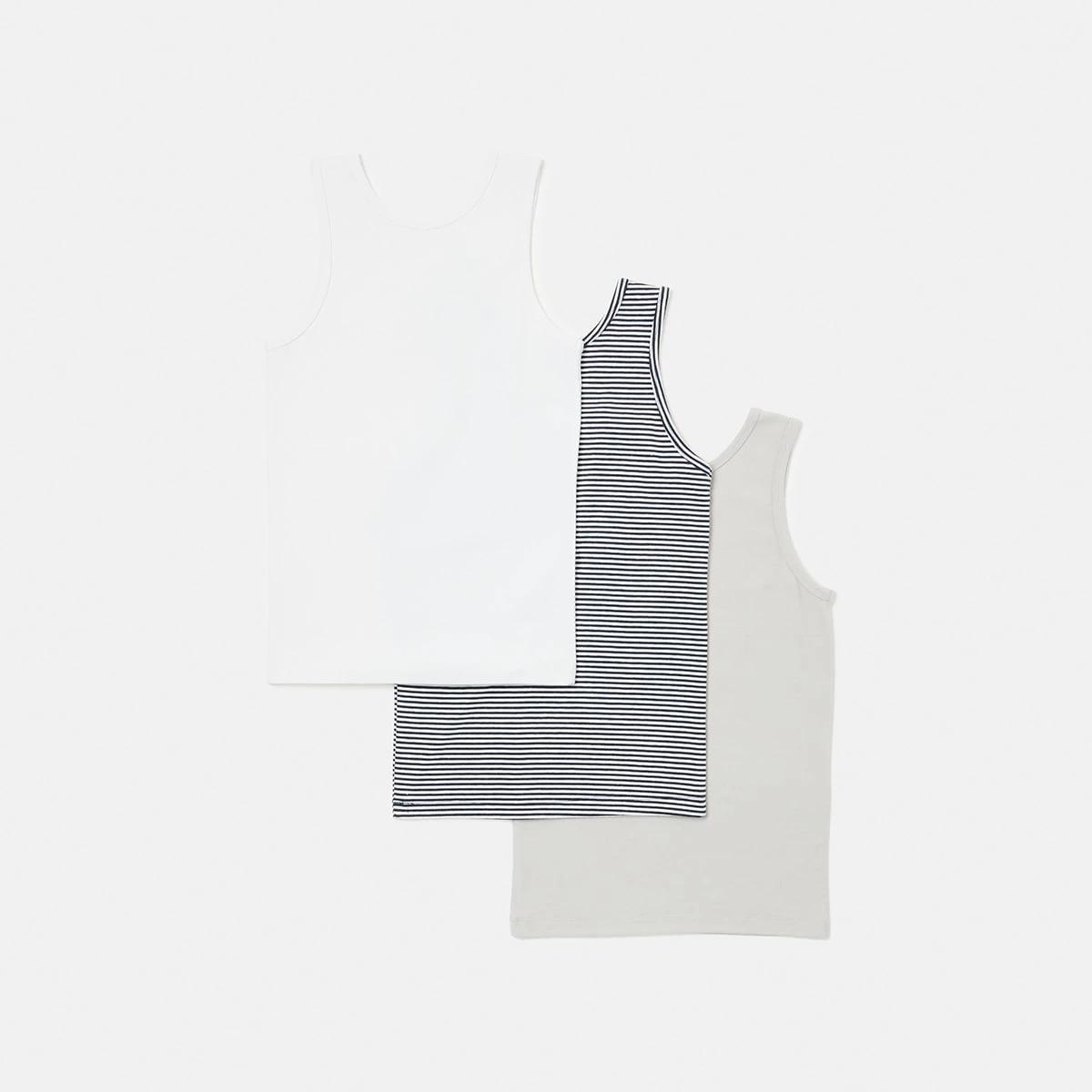 2 3 Pack Super Soft Singlets Stripe, 2 of 6