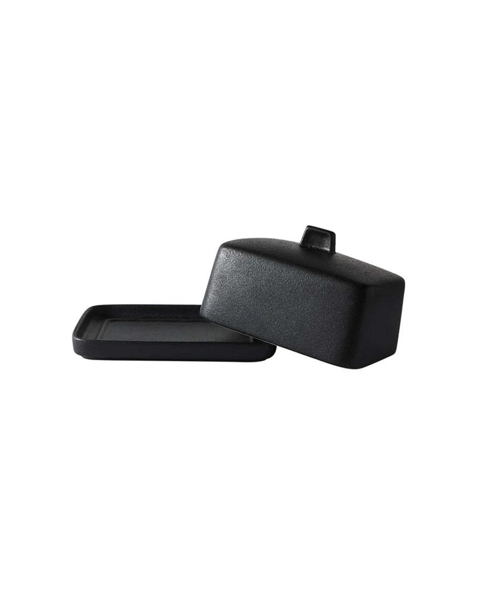 2 Maxwell & Williams Caviar Butter Dish Durable Porcelain - Black, 2 of 3