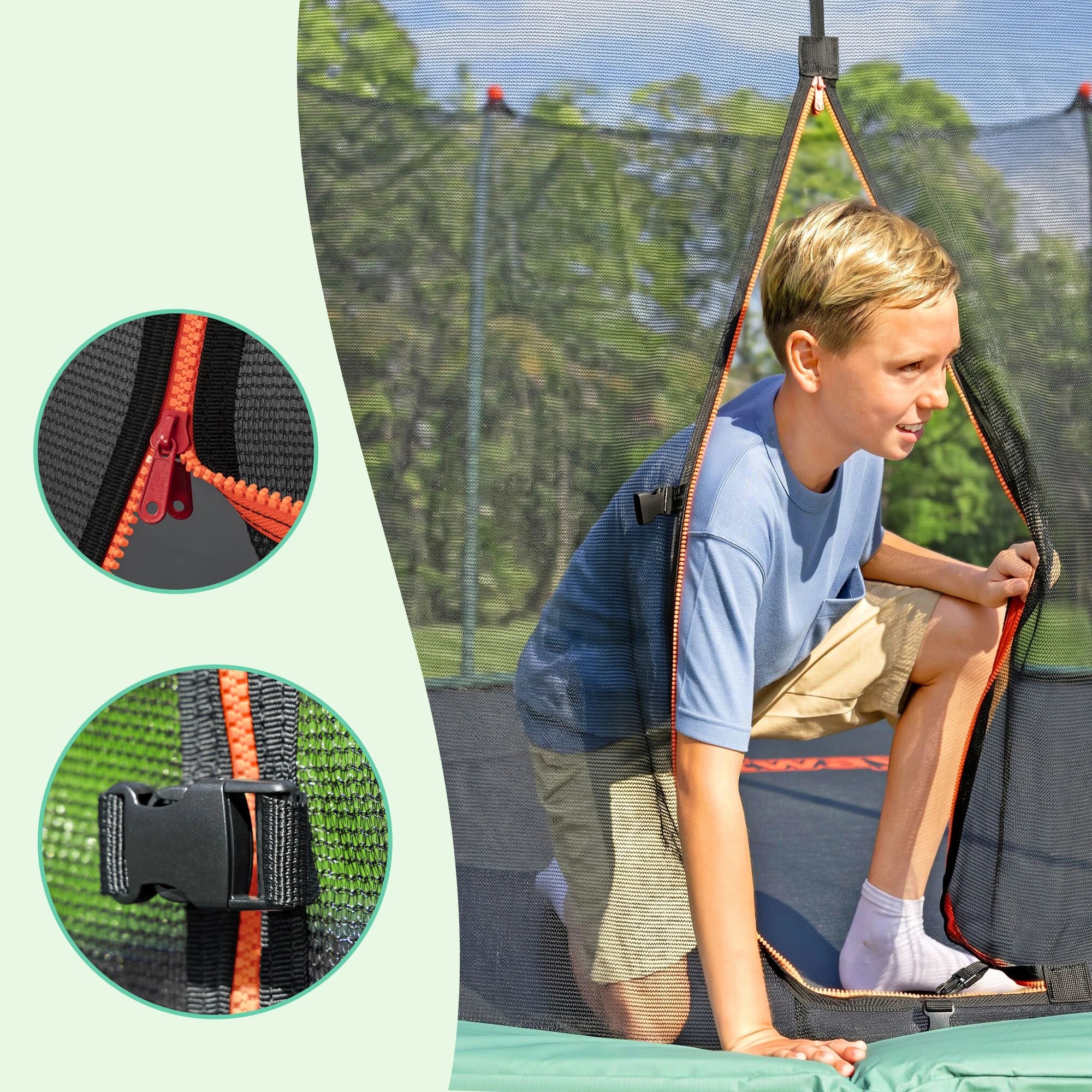 7 Bestway 14ft Trampoline Kids Rebounder Safety Net Enclosure Outdoor Fitness for Ages 6+ - Multi, 7 of 9