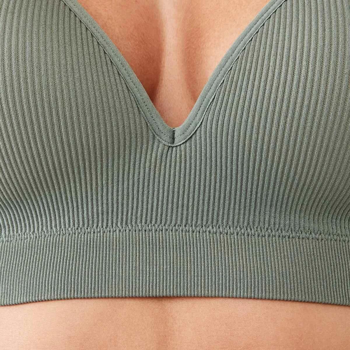 6 Seamfree Rib T-shirt Bra SMOKEY GREEN, 6 of 6