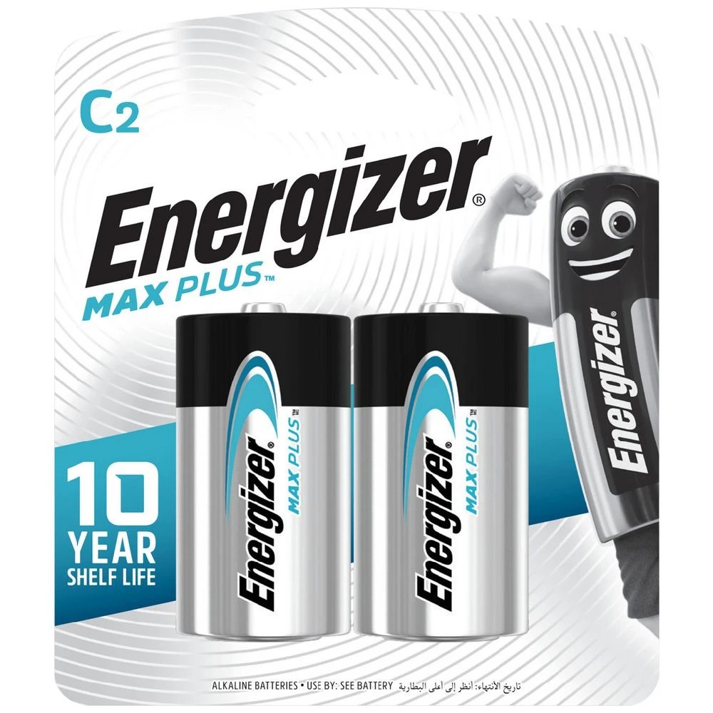1 Energizer MAX Plus C Alkaline Batteries 2 Pack, 1 of 1