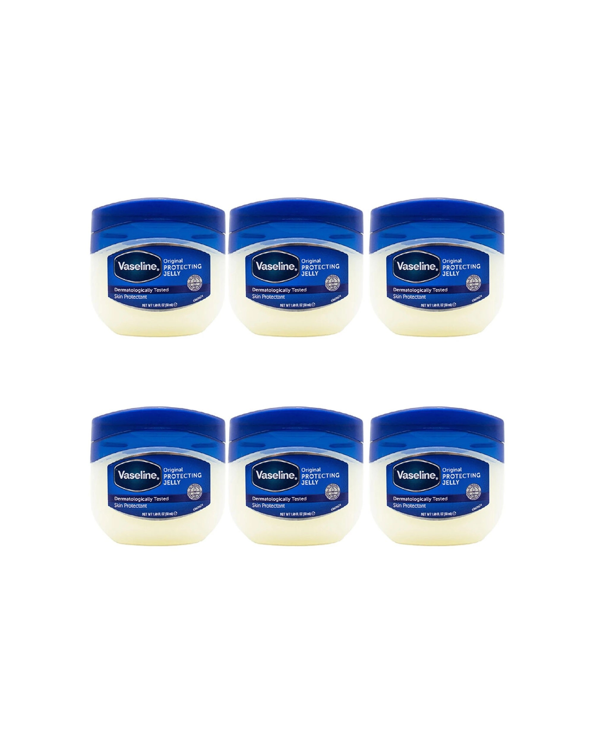 1 Vaseline 6PK 50ml Original Pure Petroleum Jelly Skin Protectant - White, 1 of 3