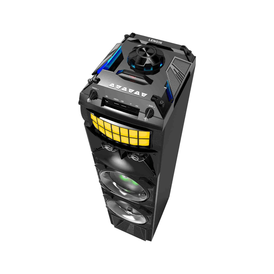 6 Lenoxx LED Stage Lights Portable Wireless Streaming Speaker with 80W RMS, 6 of 7