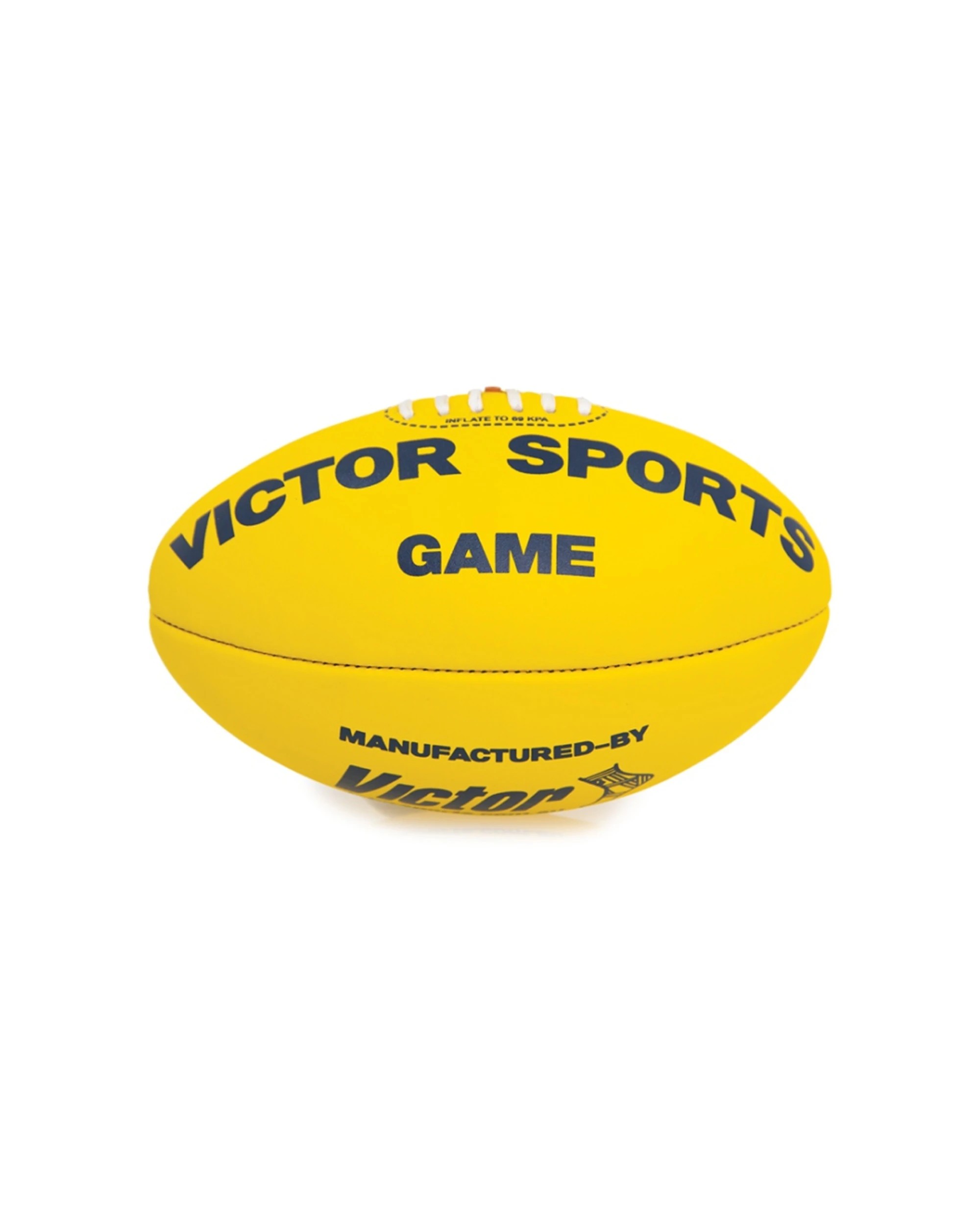 1 Victor Sports AFL Leather Game Ball Quality Material Size 3 - Yellow, 1 of 4