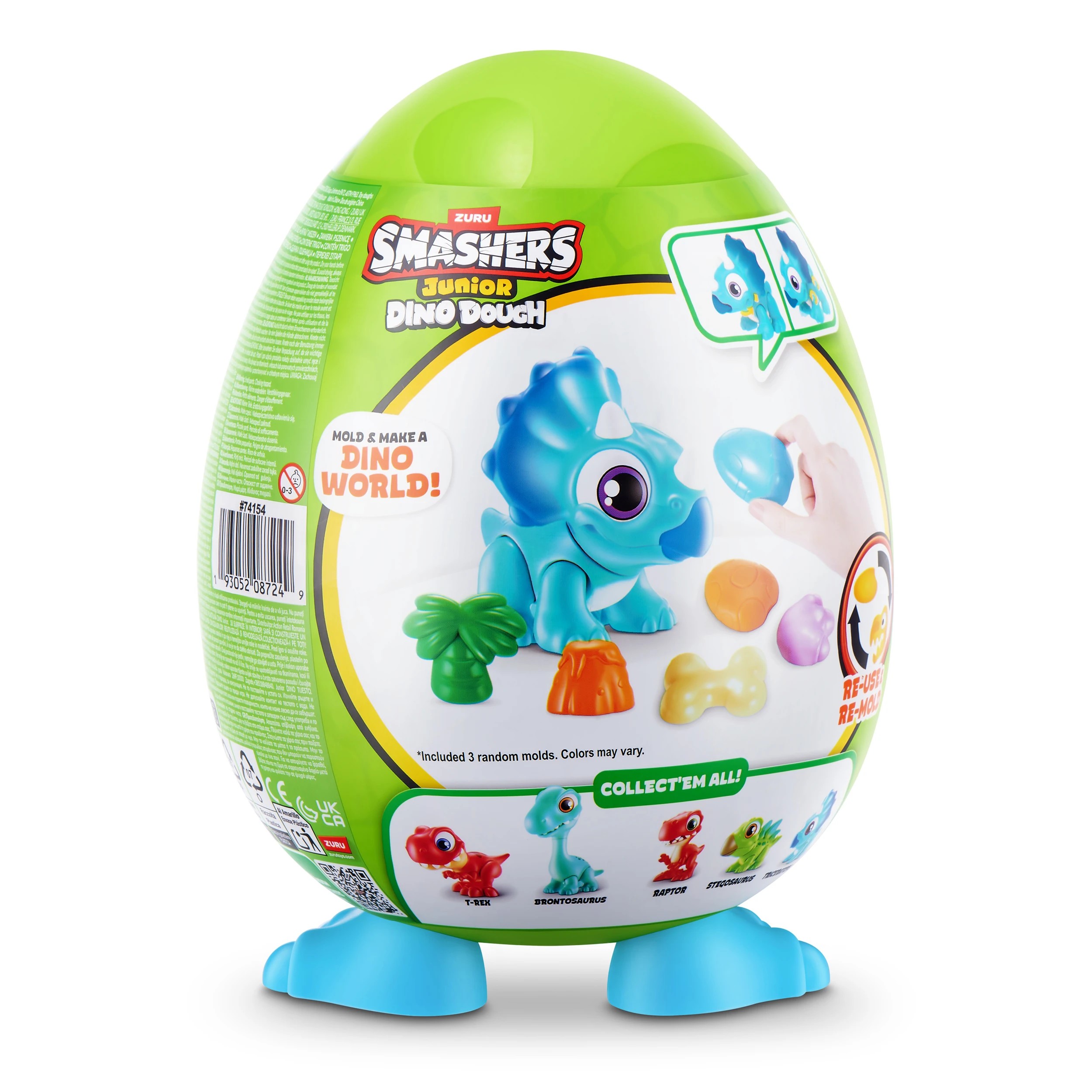 8 Zuru Smashers Junior Dino Dough Small Egg Toy - Assorted, 8 of 8