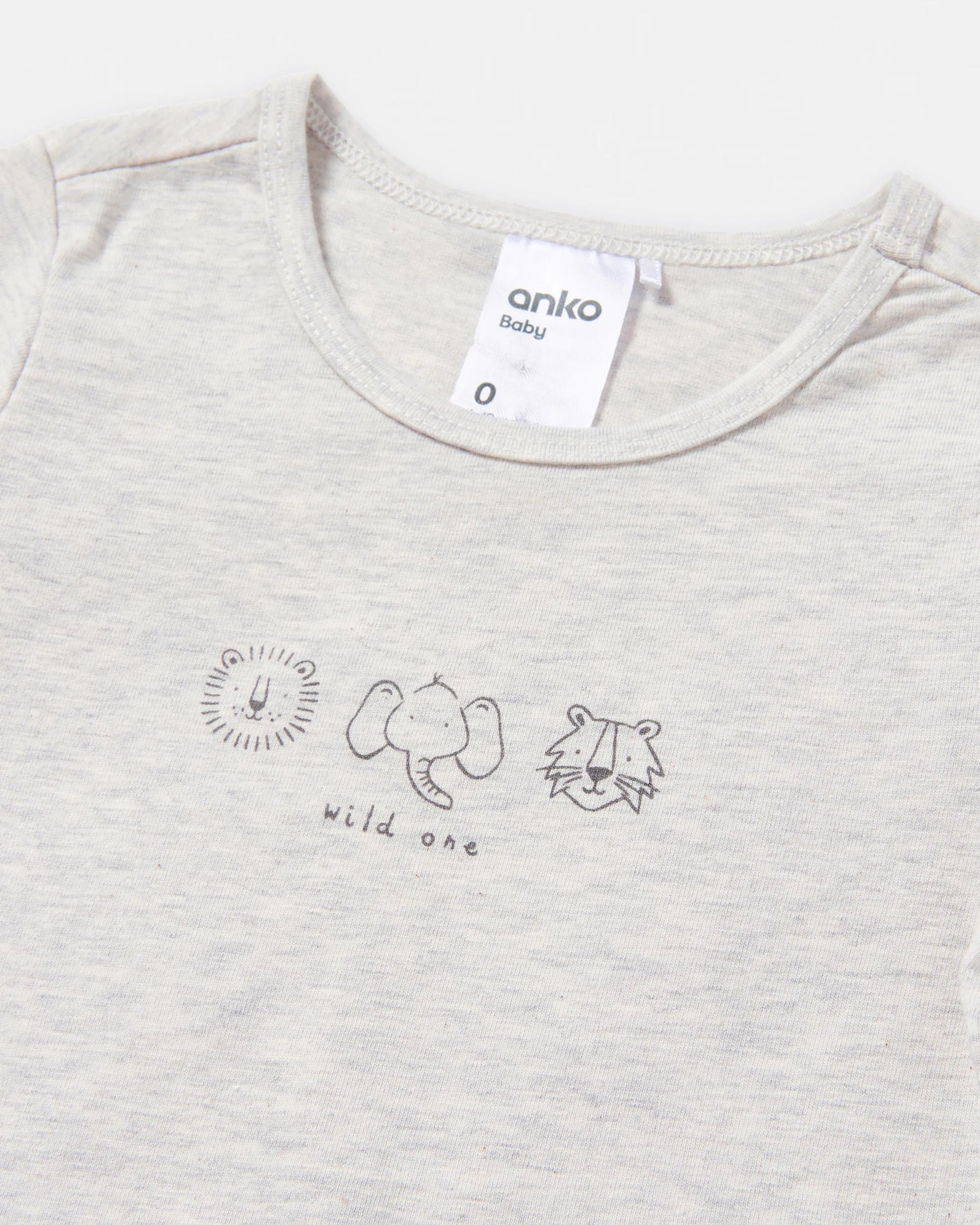 8 3 Pack Short Sleeve Print Bodysuits WILD ONE, 8 of 8