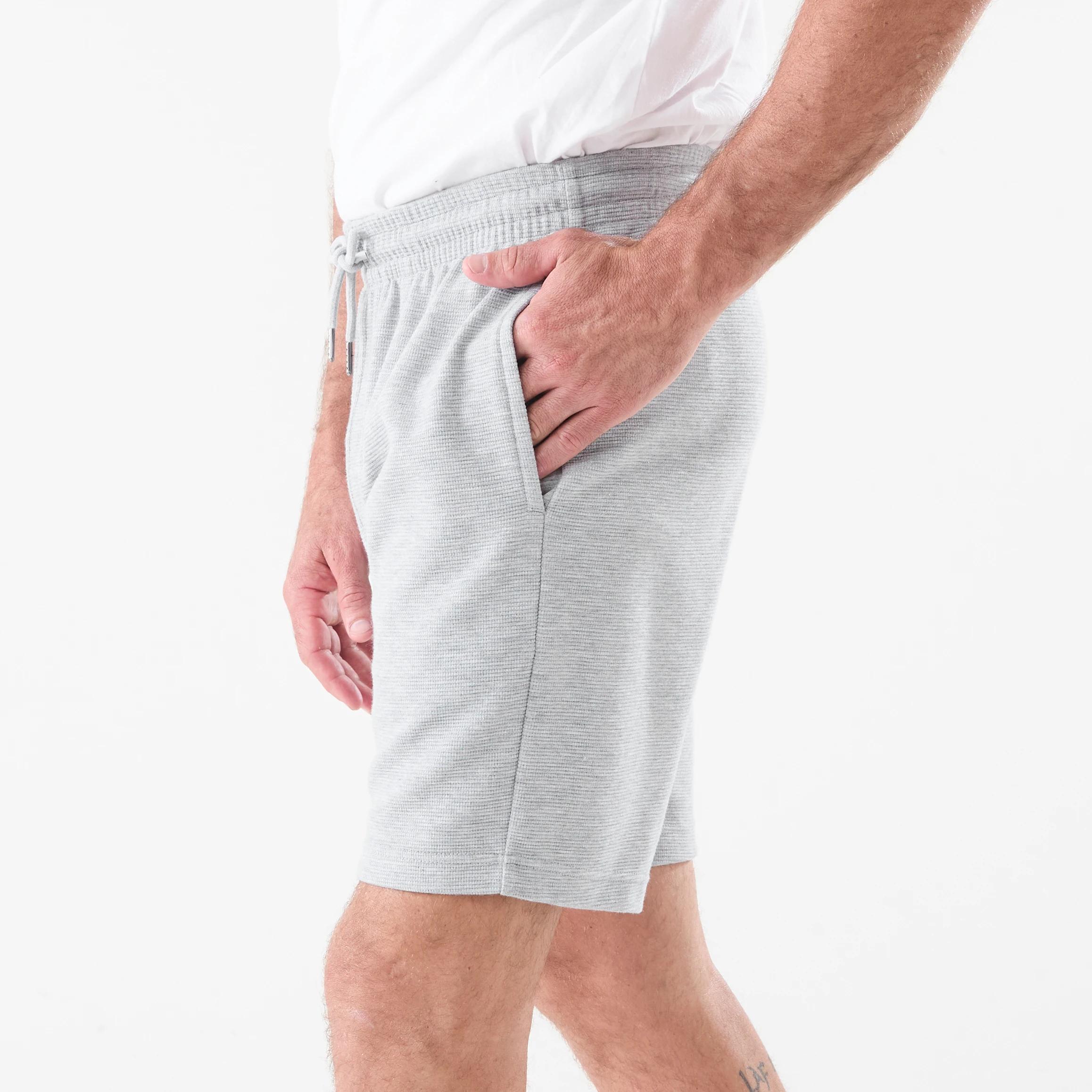 2 Textured Fleece Shorts MARLE GREY, 2 of 6