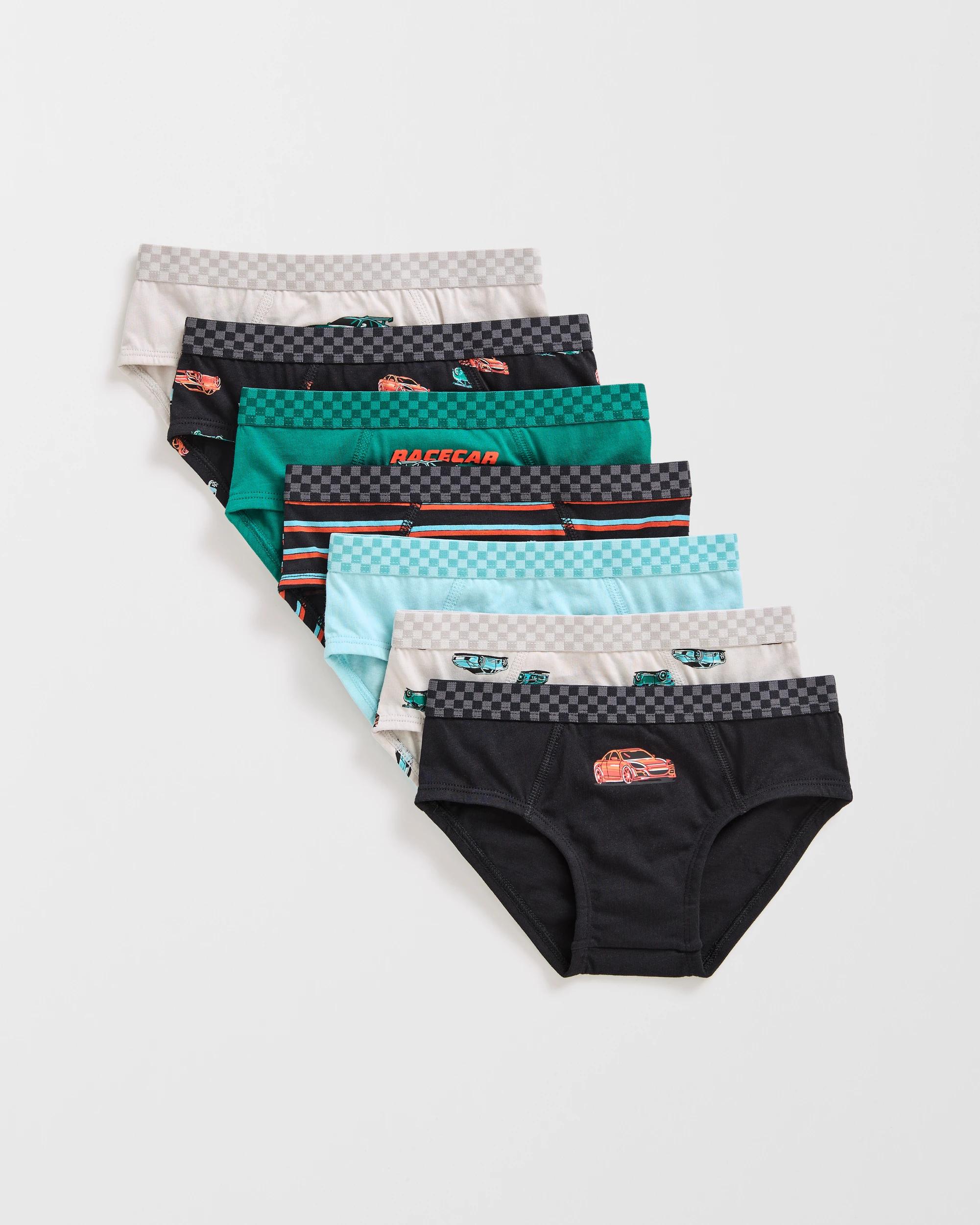 1 Disney Maxx Australian Cotton 7 Pack Younger Boys Briefs RACE CARS, 1 of 1