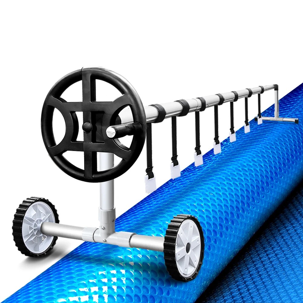 1 Aquabuddy Pool Cover 500 Micron 10x4m  Swimming Pool Solar Blanket 4m Roller - Multi, 1 of 6
