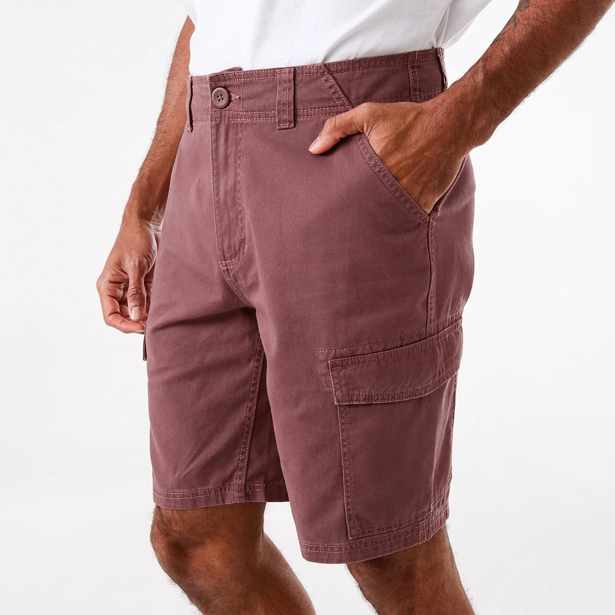 2 Fixed Waist Cargo Shorts Red Brick, 2 of 7