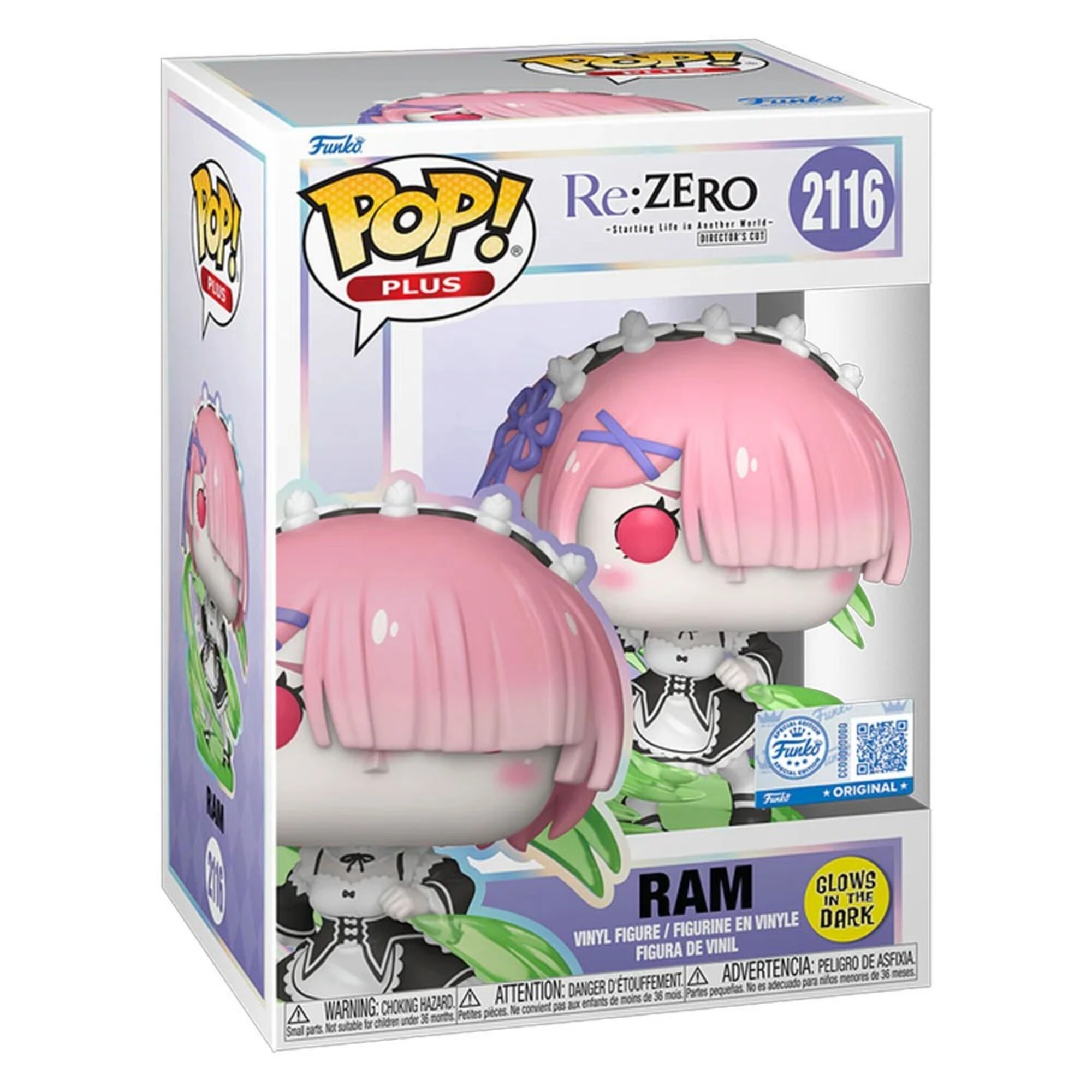 2 Re:ZERO - Ram (Wind Magic) Glow Pop! Vinyl Figure, 2 of 3